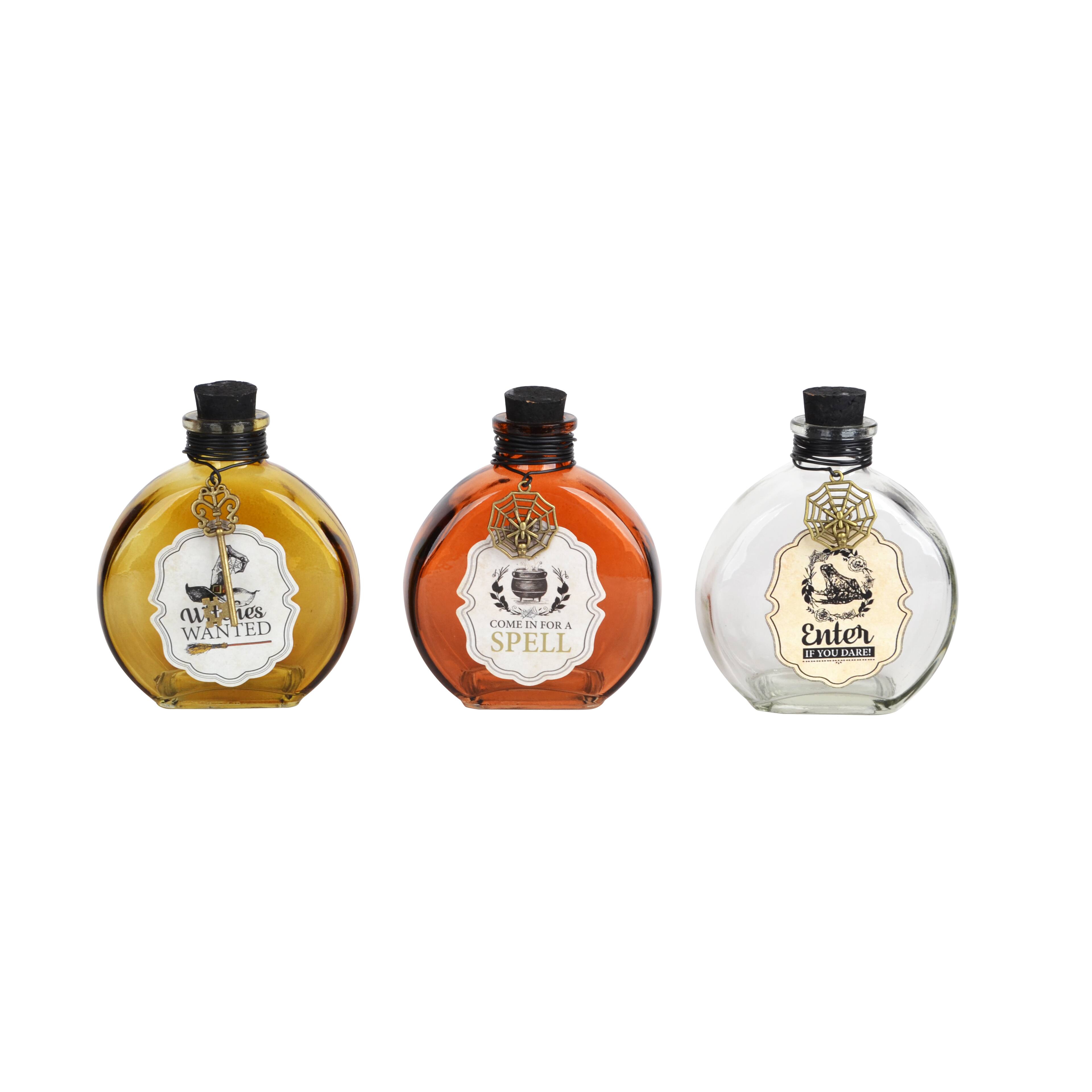 Assorted 5&#x22; Halloween Glass Bottle with Charm by Ashland&#xAE;