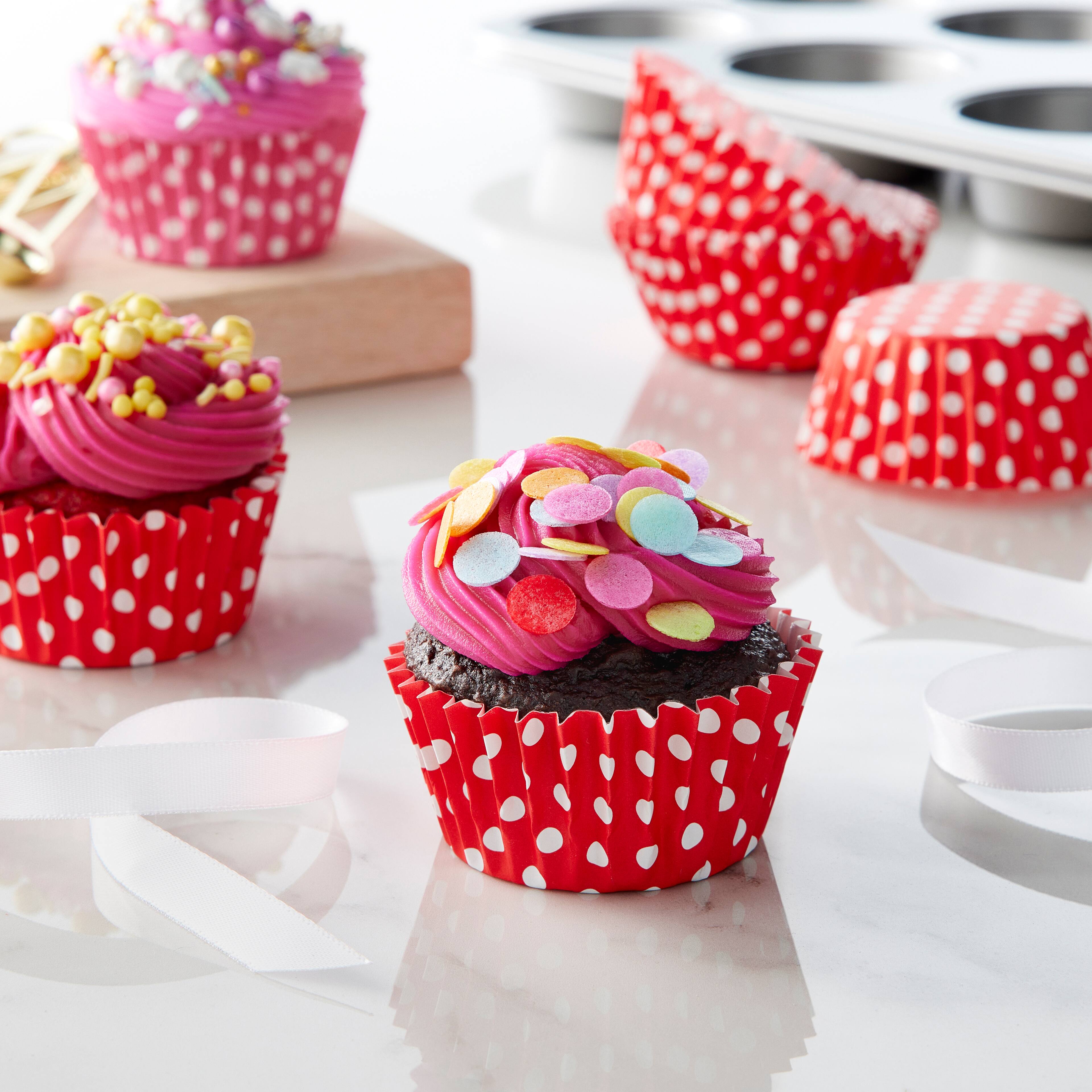 12 Packs: 36 ct. (432 total) Polka Dot Grease-Resistant Baking Cups by Celebrate It®