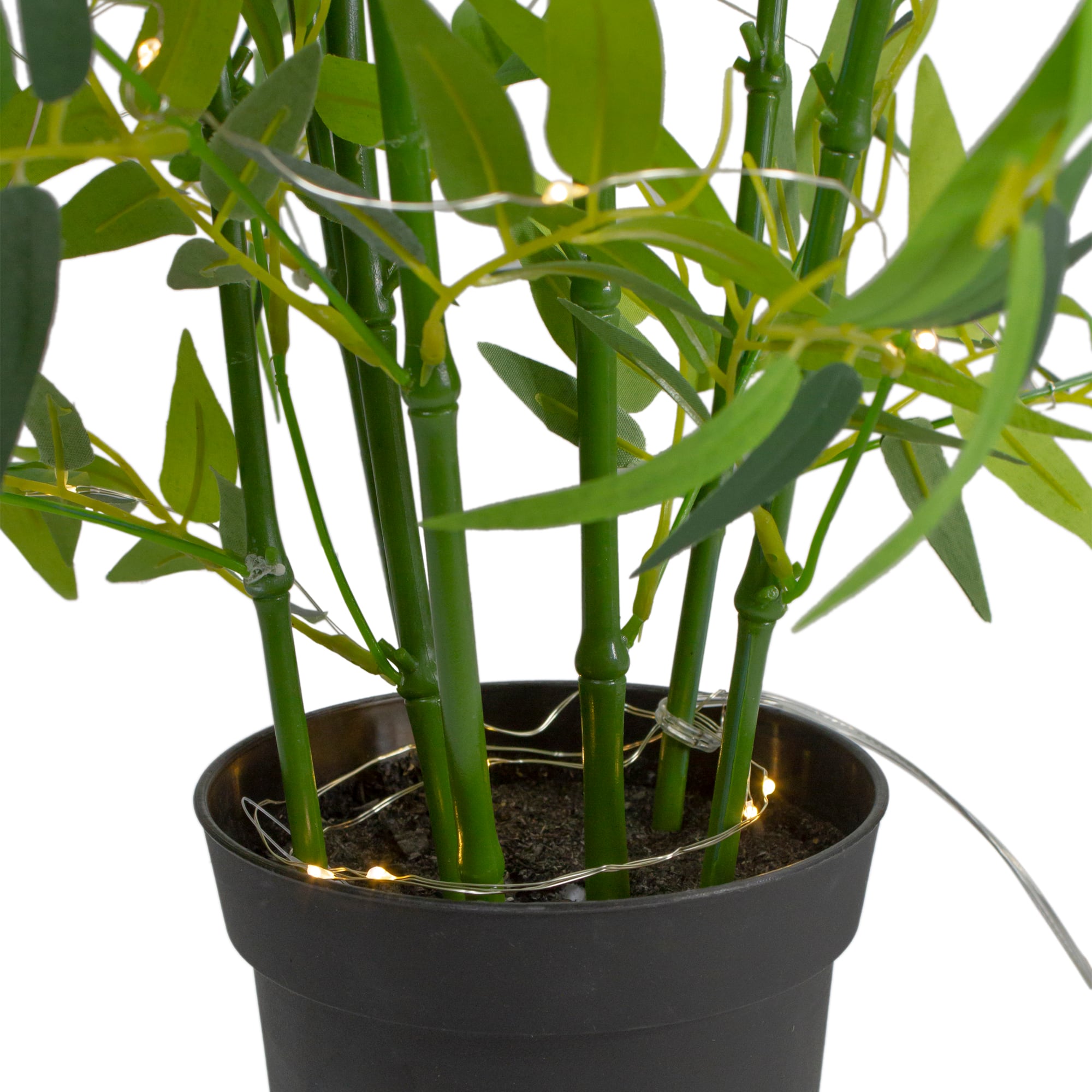 24" Potted LED Bamboo Plant