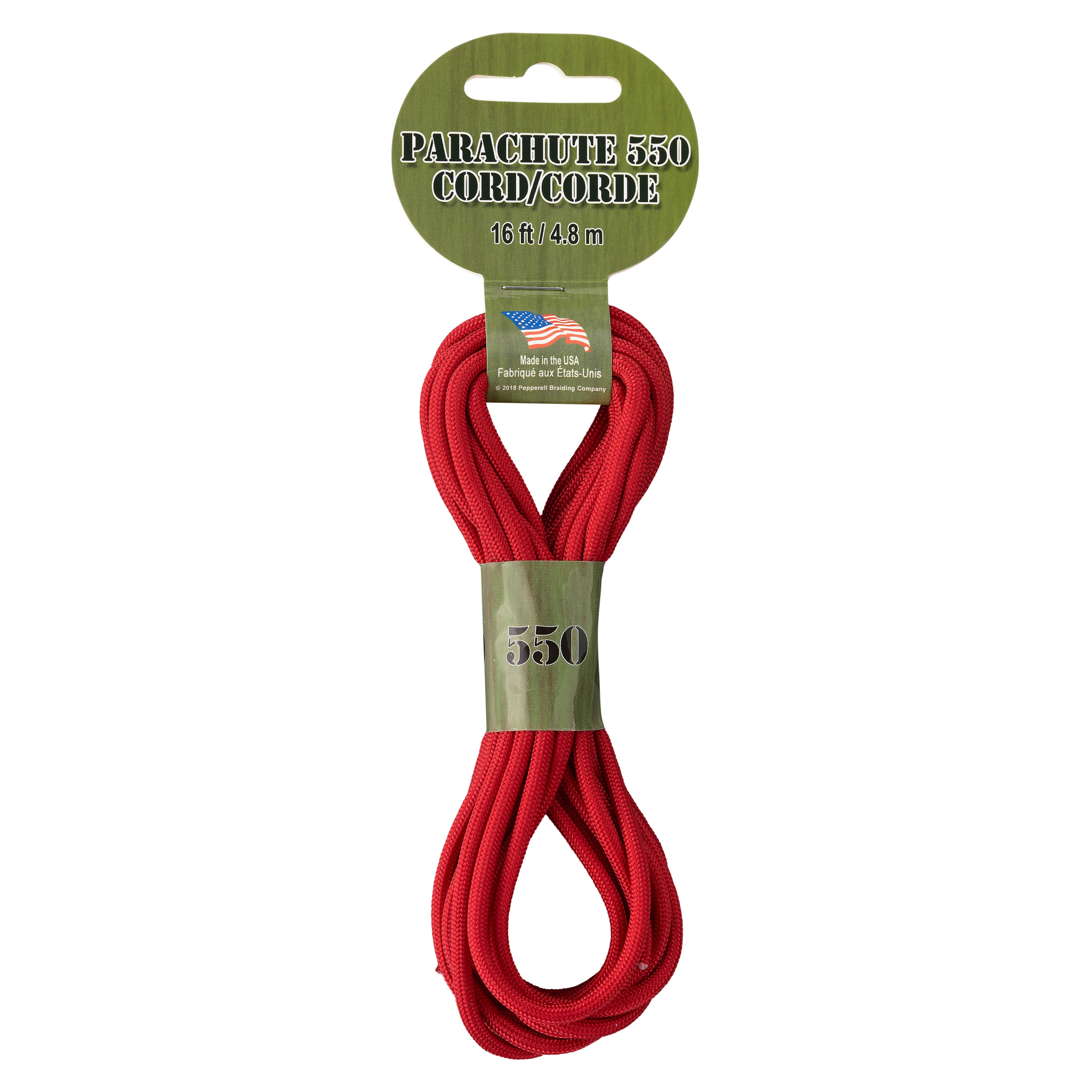 Parachute Cord 4mm x 16ft- Red