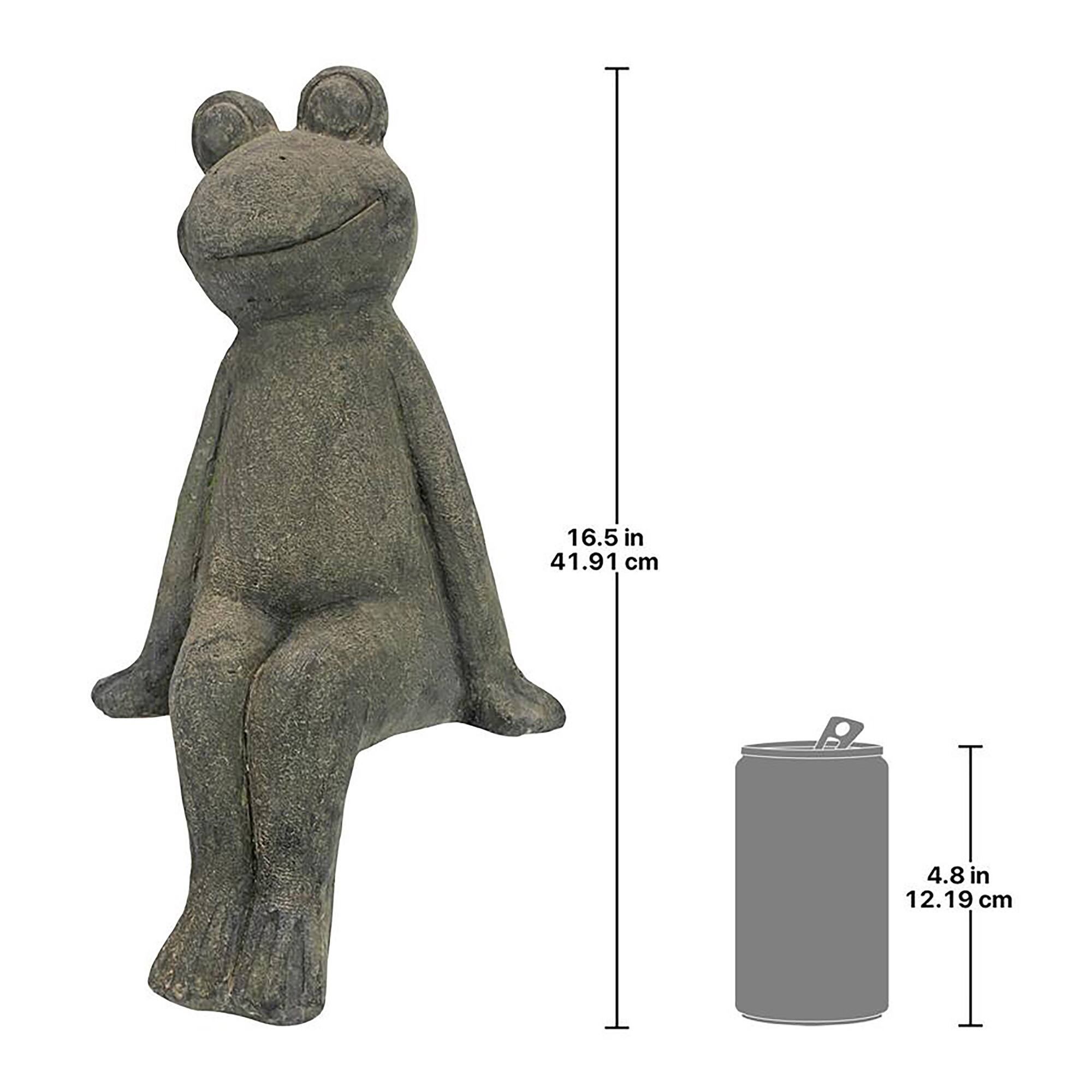 Design Toscano 16.5&#x22; Take a Toad Off Sitting Frog Statue