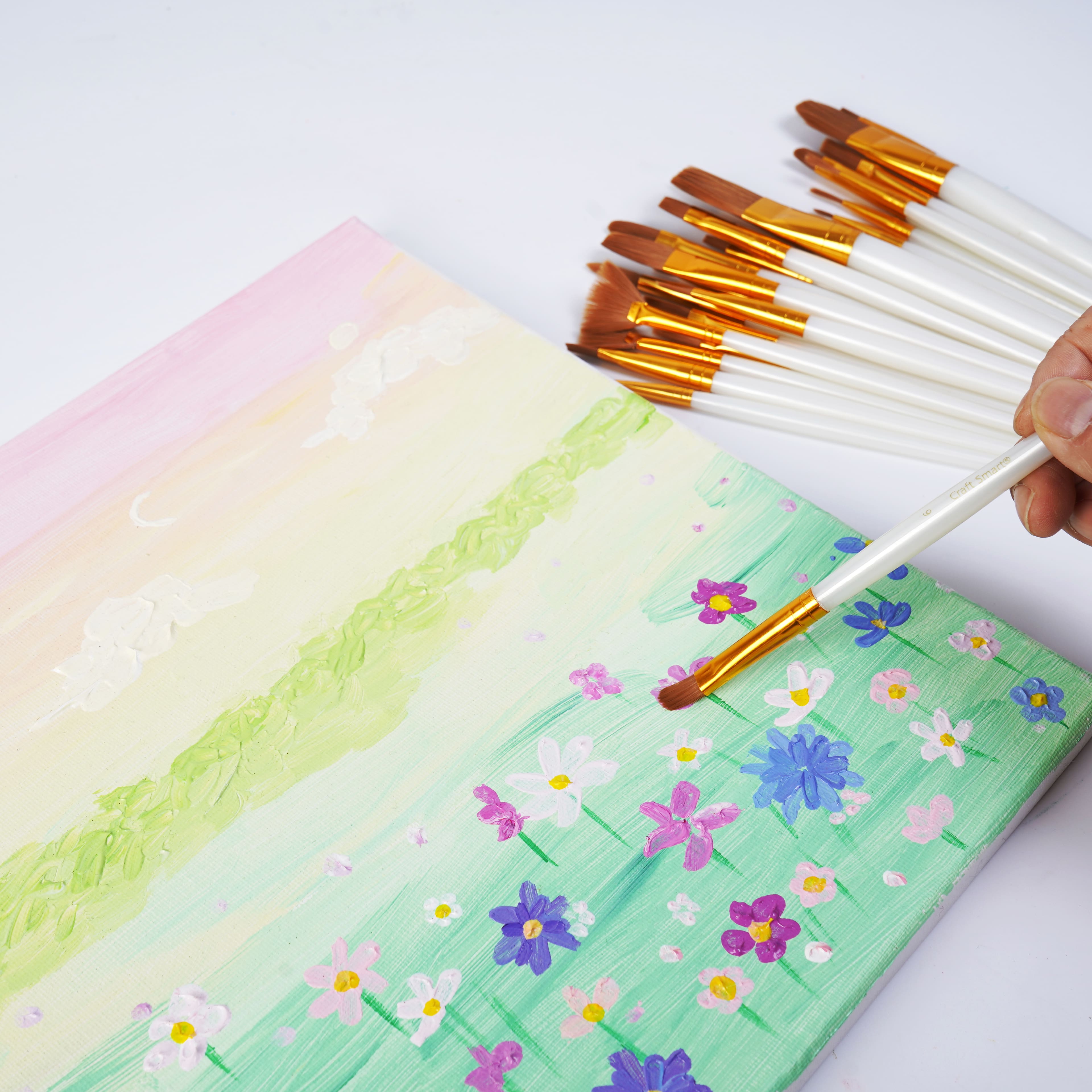 6 Packs: 25 ct. (150 total) Brown Taklon Brush Set by Craft Smart®