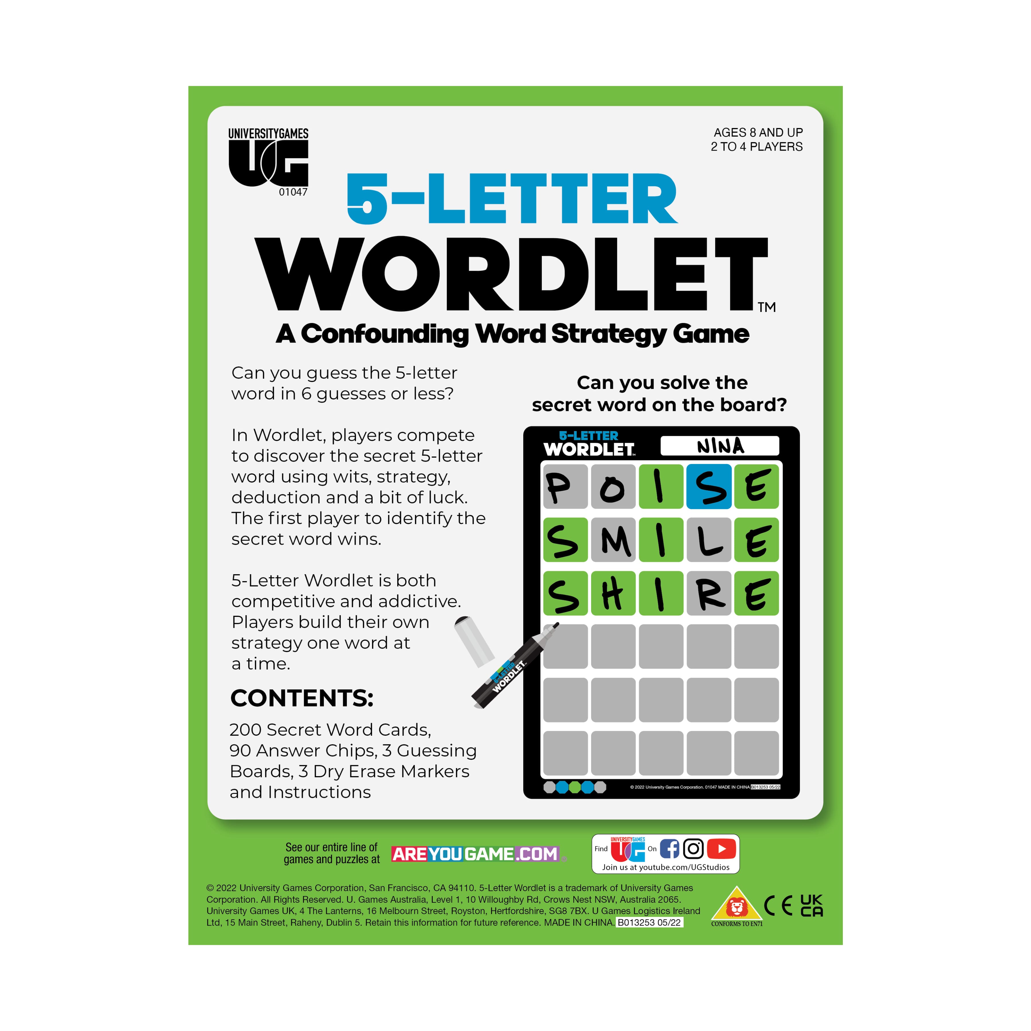 5-Letter Wordlet™: A Confounding Word Strategy Game