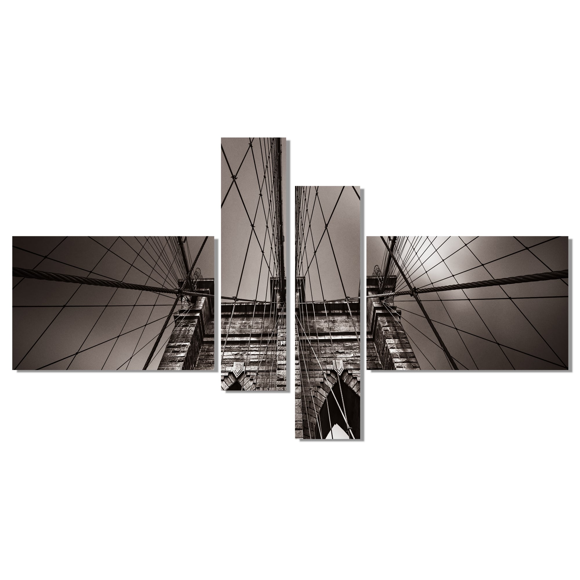 Designart - Brooklyn Bridge in NYC USA - Extra Large Canvas Art Print