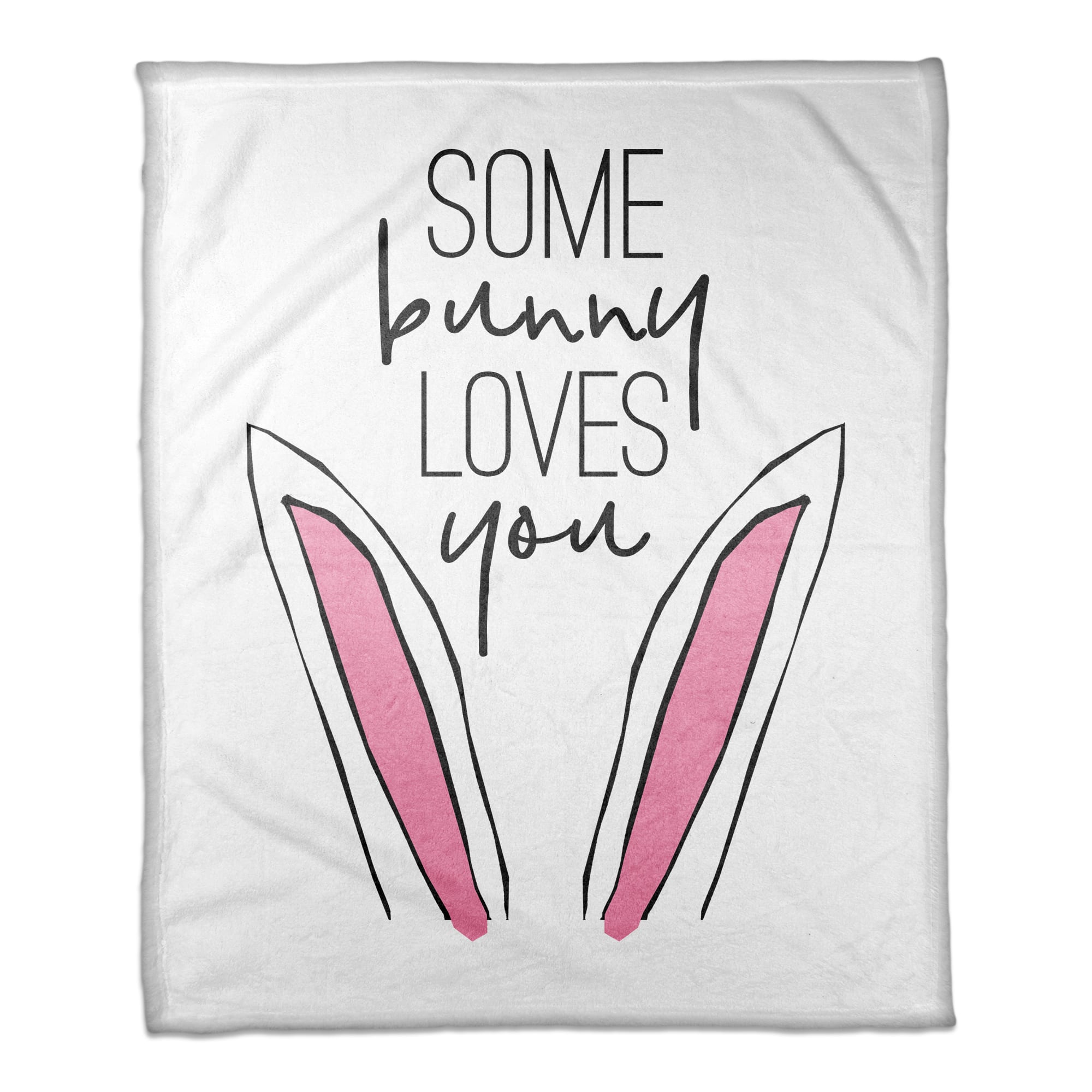 Some Bunny Loves You Bunny Ears Throw Blanket