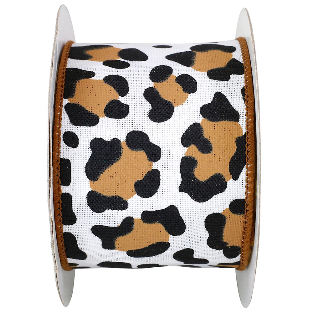 Reliant Linen Wired Leopard Print Ribbon | Michaels