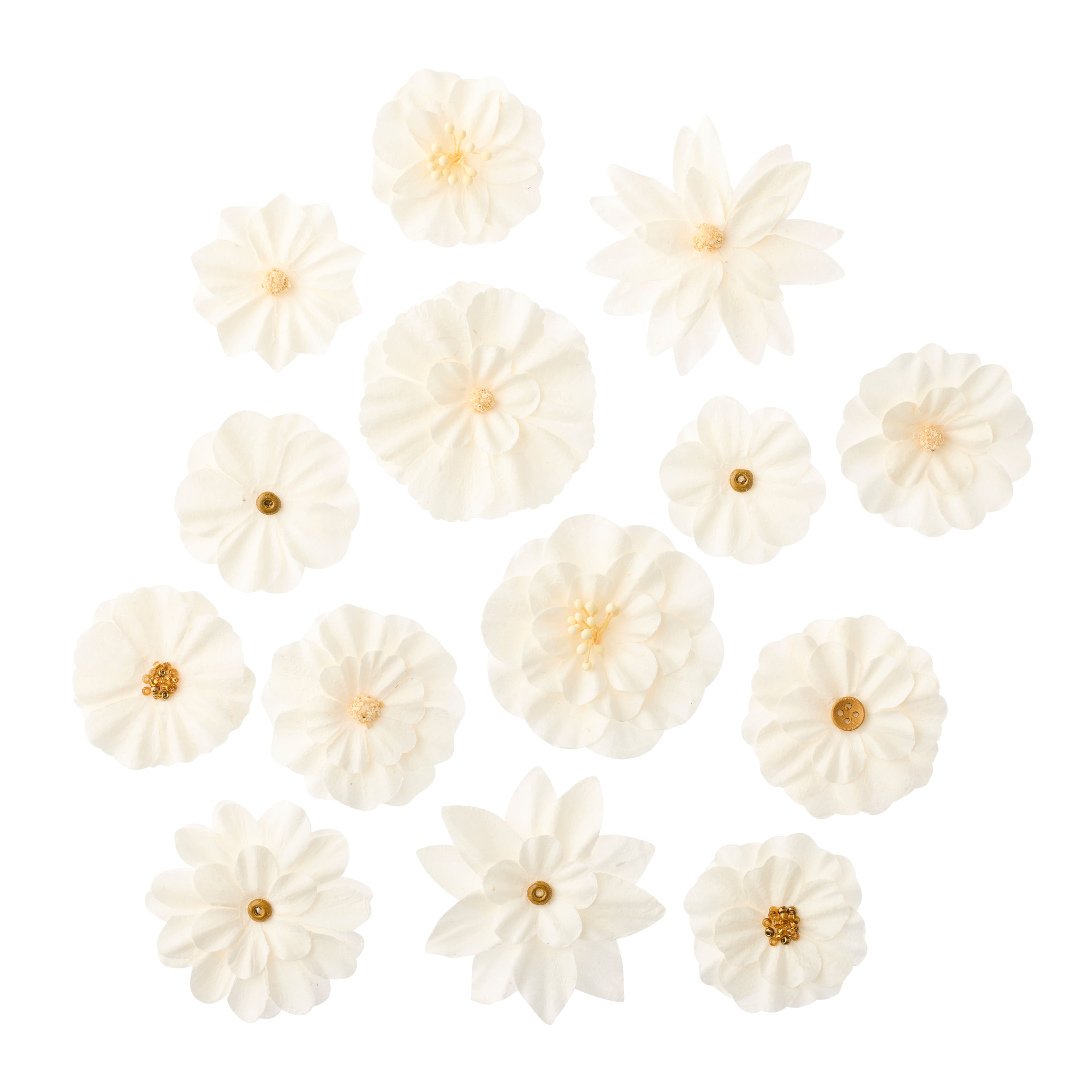 White Paper Flower Embellishments By Recollections™