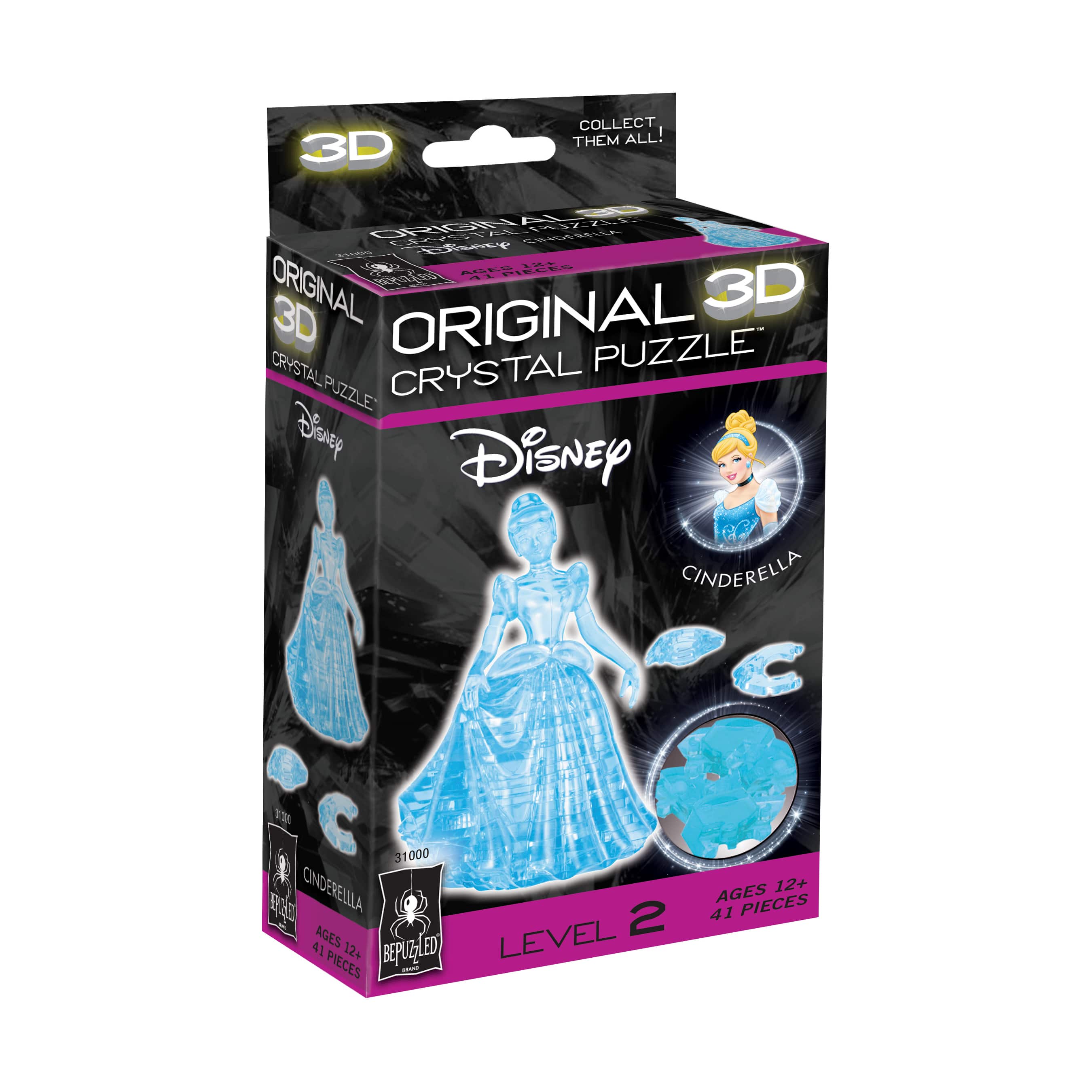 Original 3D Crystal Puzzle&#x2122; Disney Cinderella 41 Piece Puzzle
