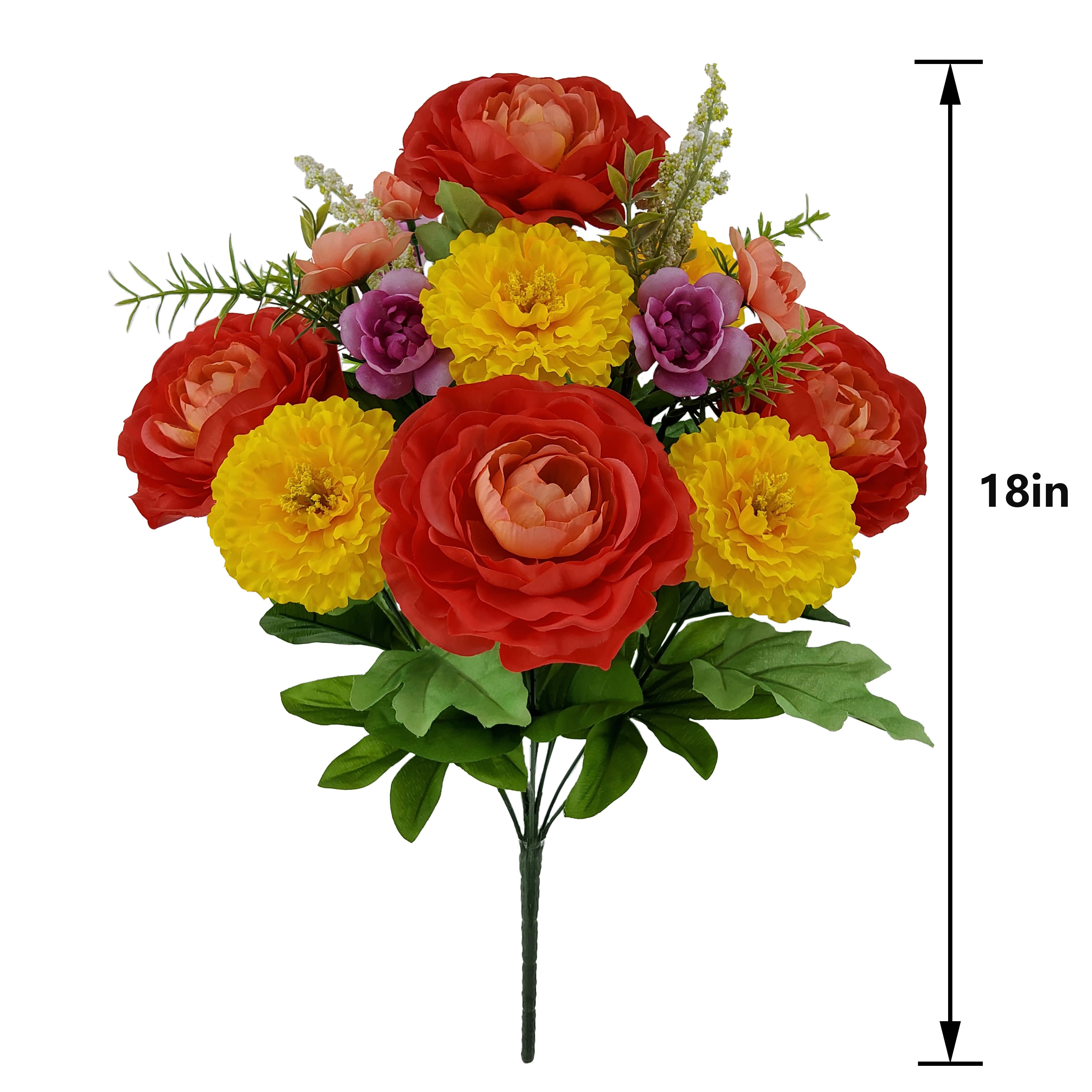 18&#x22; Scabiosa &#x26; Ranunculus Mix Bush by Ashland&#xAE;