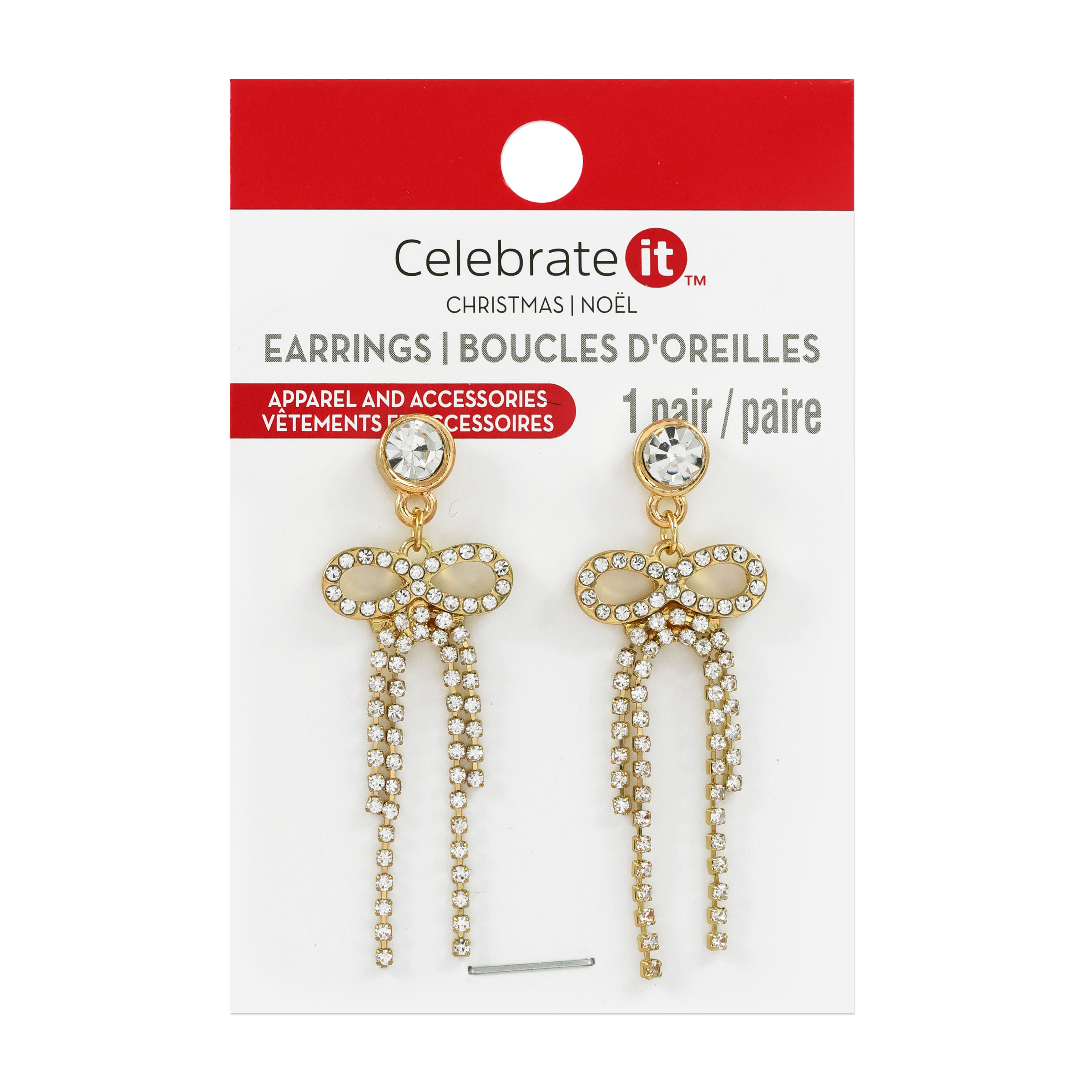 Gold Bow Earrings by Celebrate It™