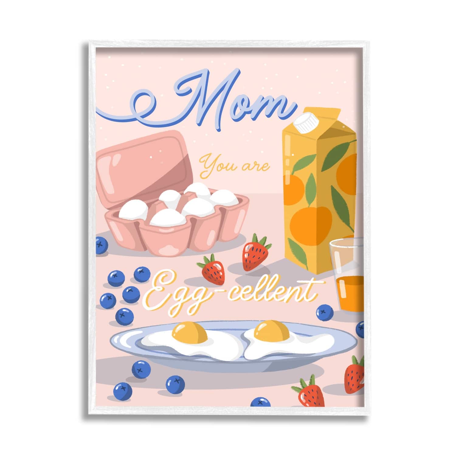 Stupell Industries Mom You Are Egg-cellent Phrase Framed Giclee Art