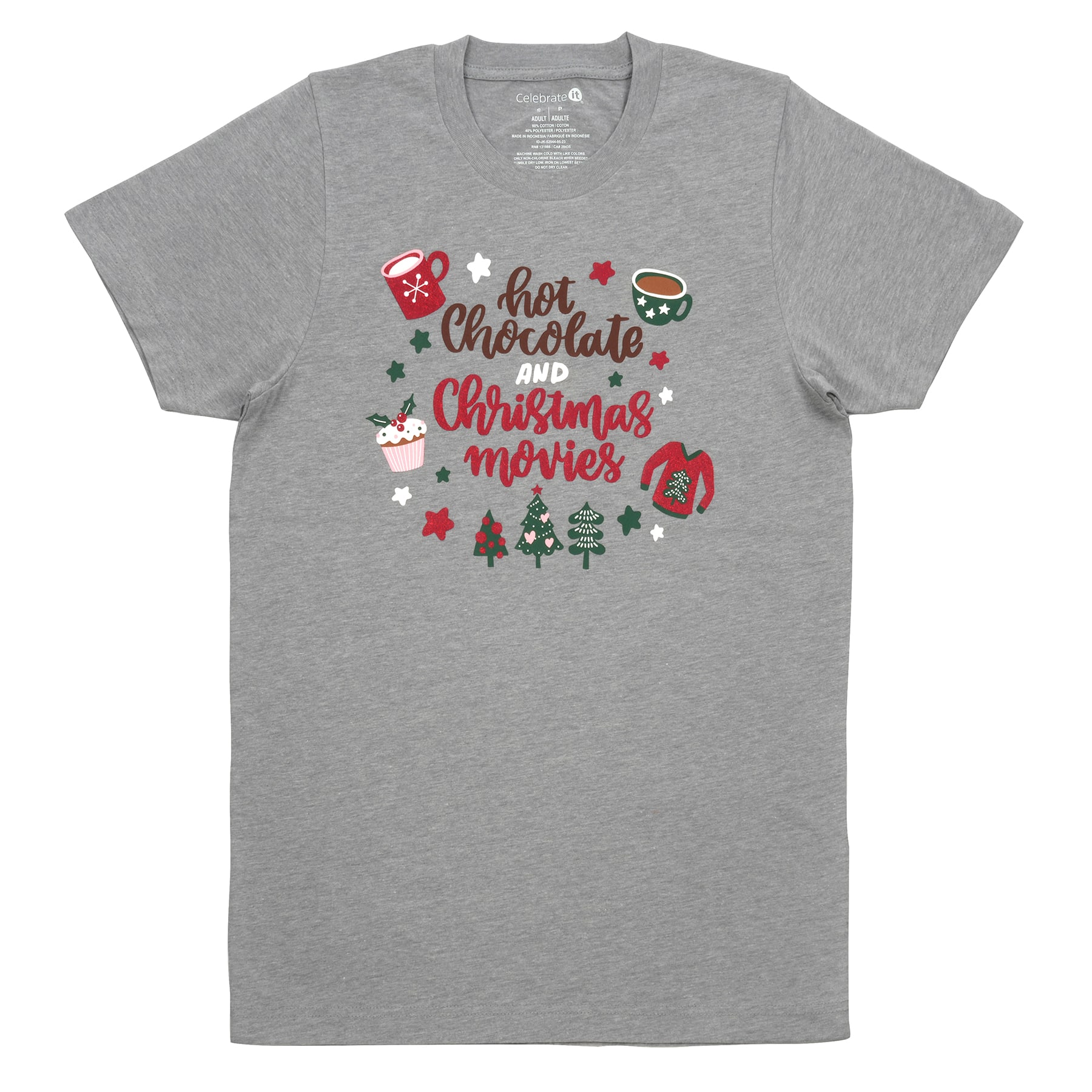 Hot Chocolate & Christmas Movies Adult T-Shirt by Celebrate It™