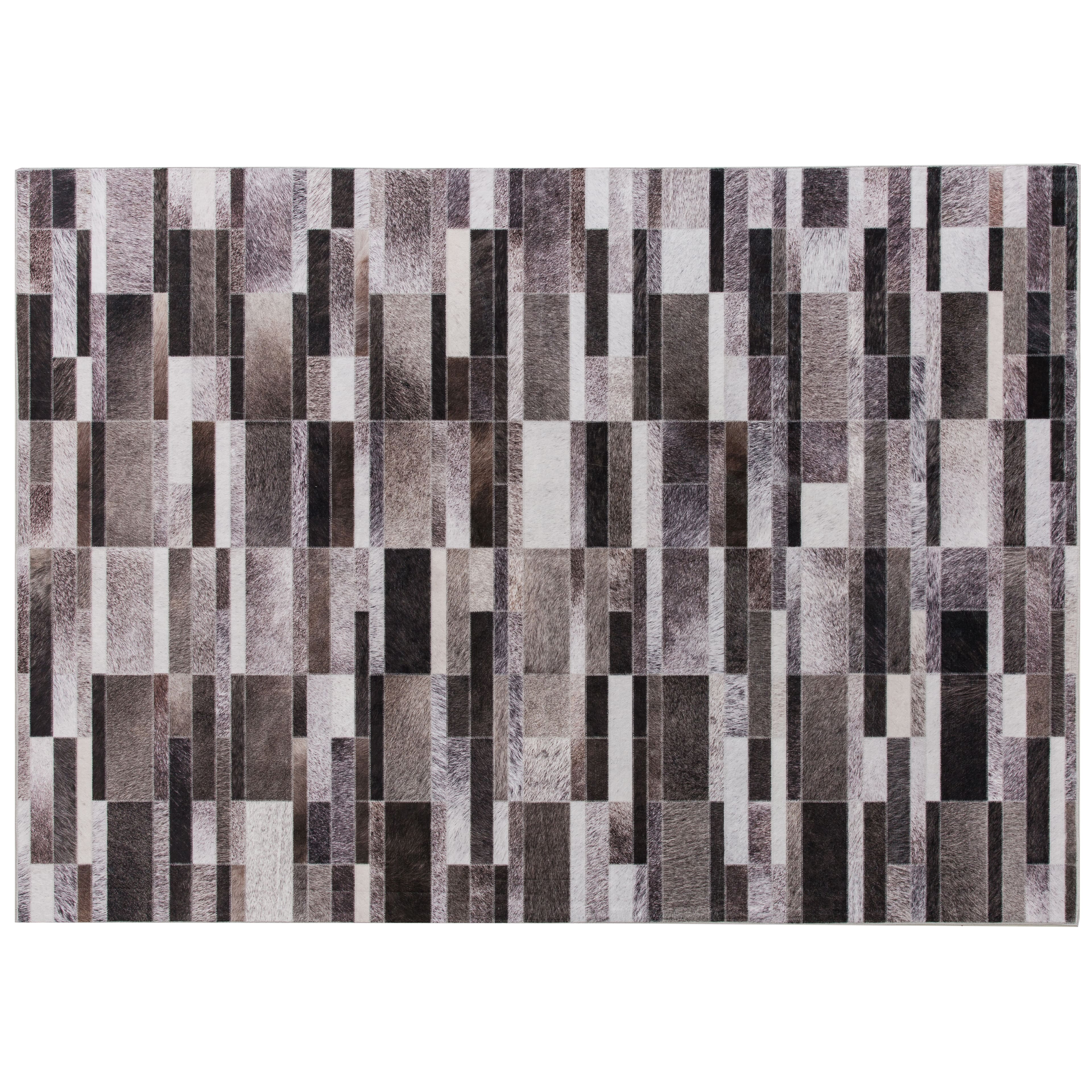 Black &#x26; White Tile Print Washable Rug by Ashland&#xAE;