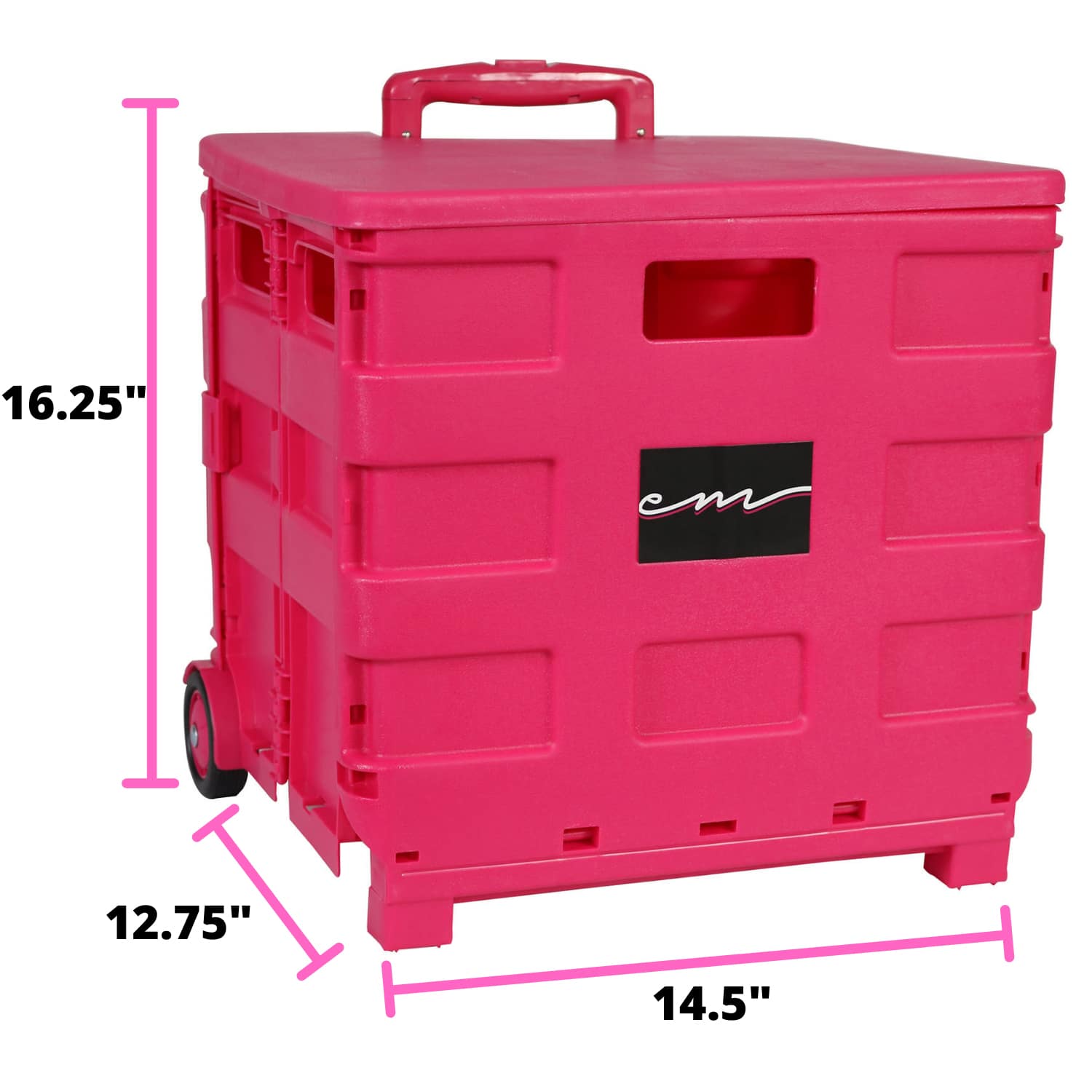 Everything Mary Collapsible Rolling Cart with Lid