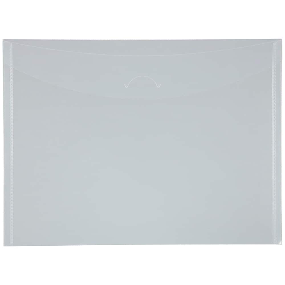 JAM Paper Clear Plastic Tuck Flap Letter Size Booklet Envelopes, 12ct.