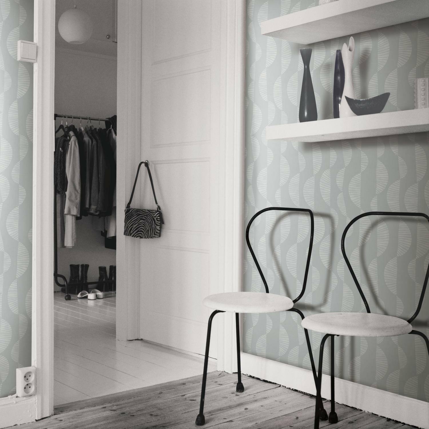 RoomMates Gray Seychelles Wave Peel &#x26; Stick Wallpaper