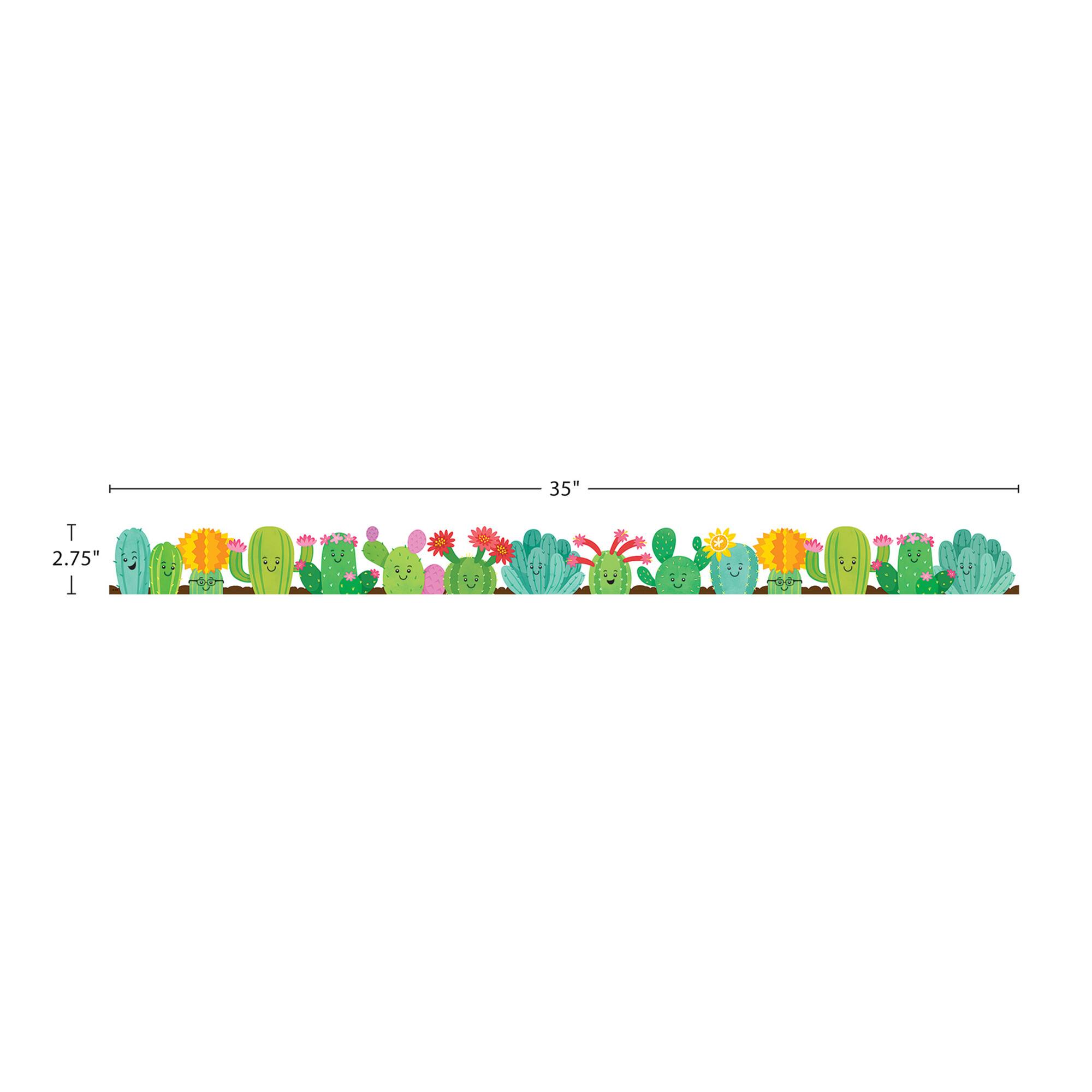 Teacher Created Resources® Happy Cactus Crew Die-Cut Border Trim, 6 Pack of 12