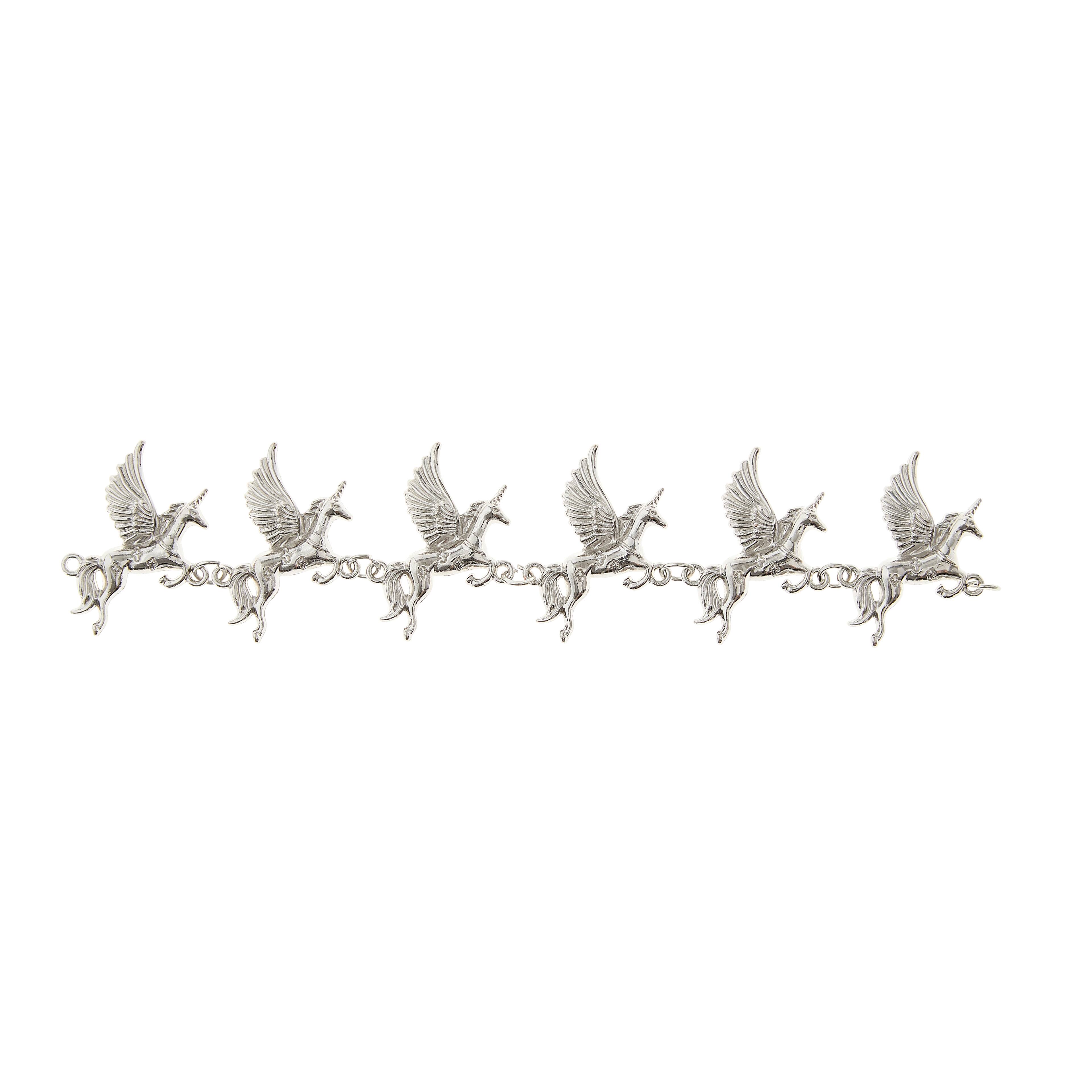 Rhodium Metal Unicorn Charms, 23mm by Bead Landing&#x2122;