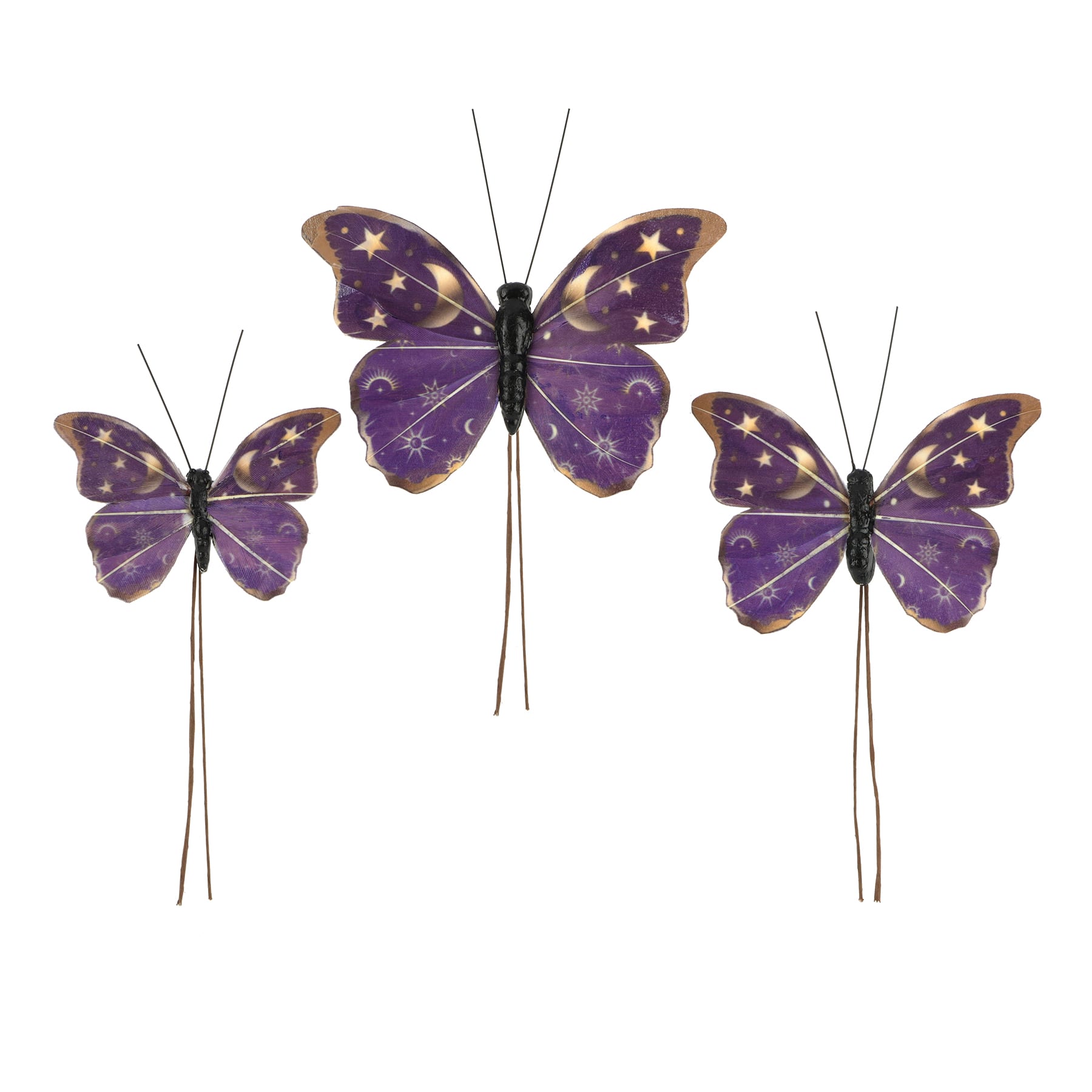 Purple Star &#x26; Moon Butterflies, 3ct. by Ashland&#xAE;