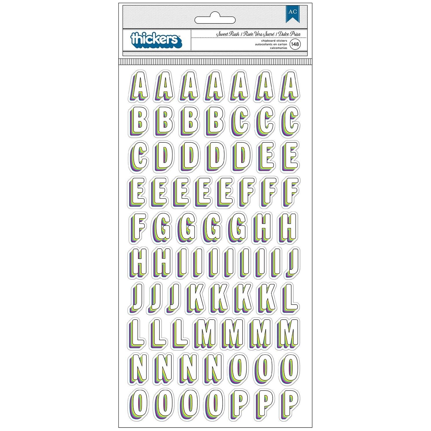 Vicki Boutin Thickers™ Sweet Rush Chipboard Alphabet Stickers