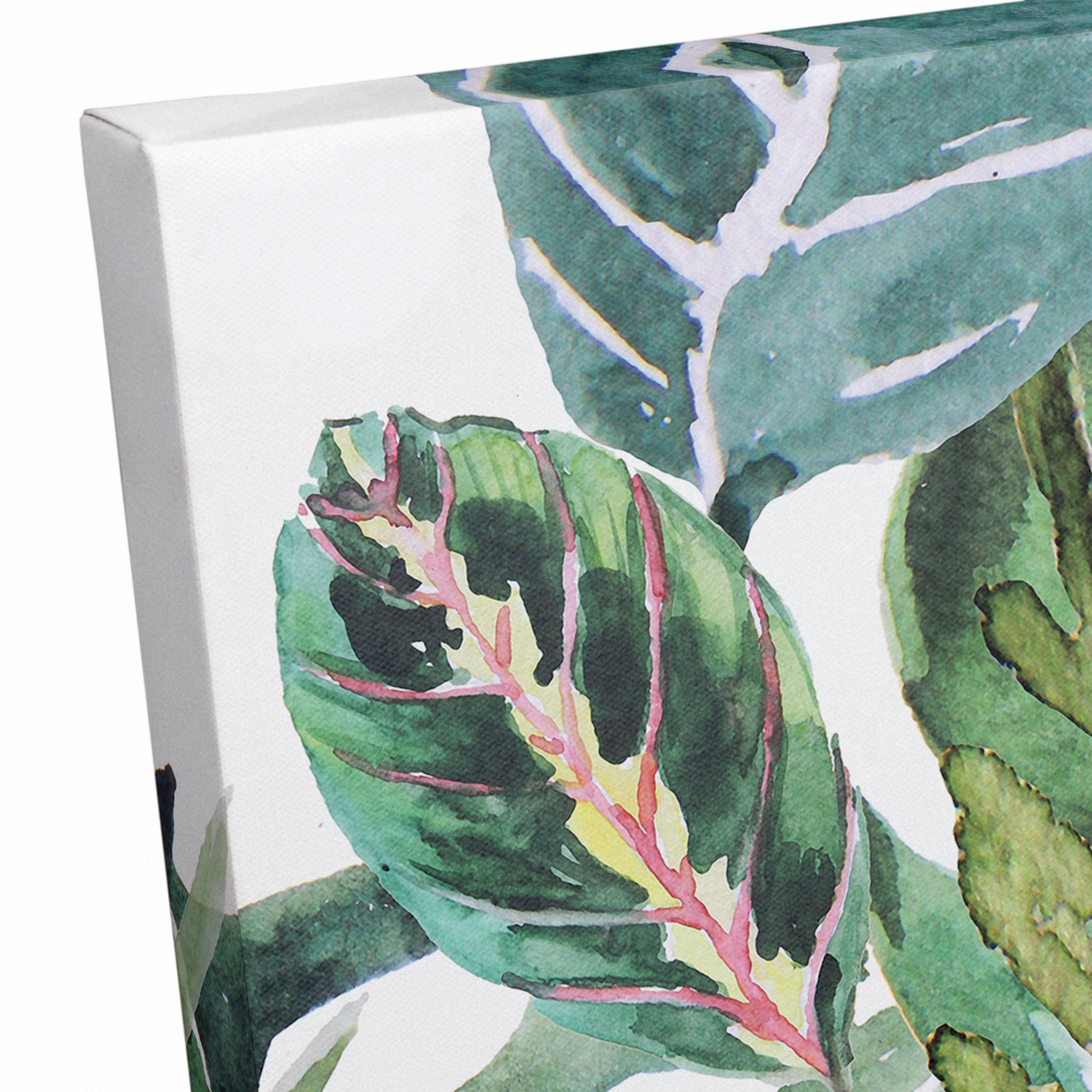 Watercolor Greenery Canvas Wall Art