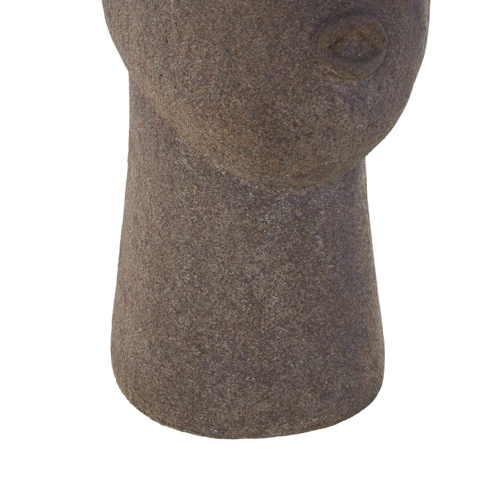 17&#x22; Textured Brown Woman Head Planter