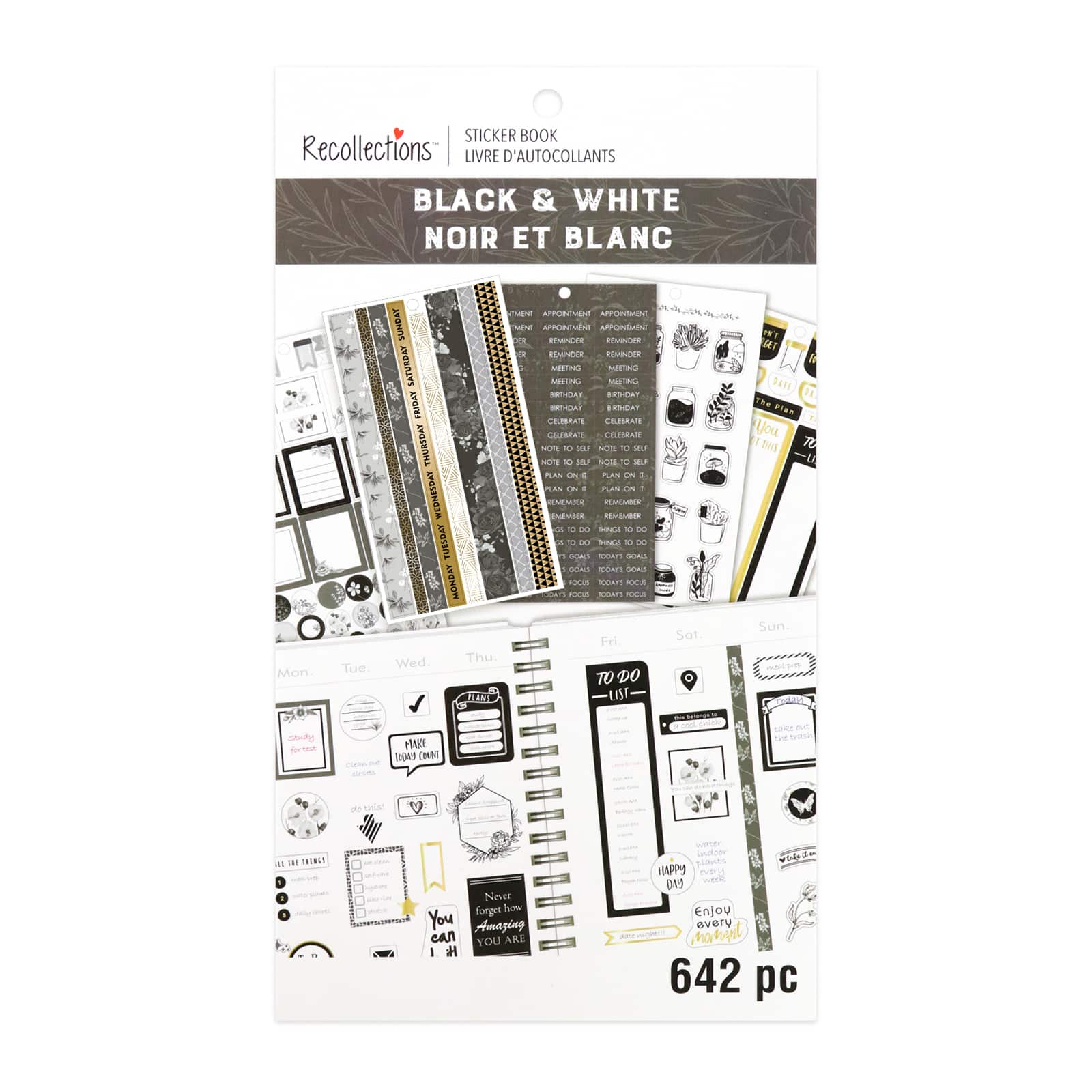 Black & White Planner Sticker Book by Recollections™