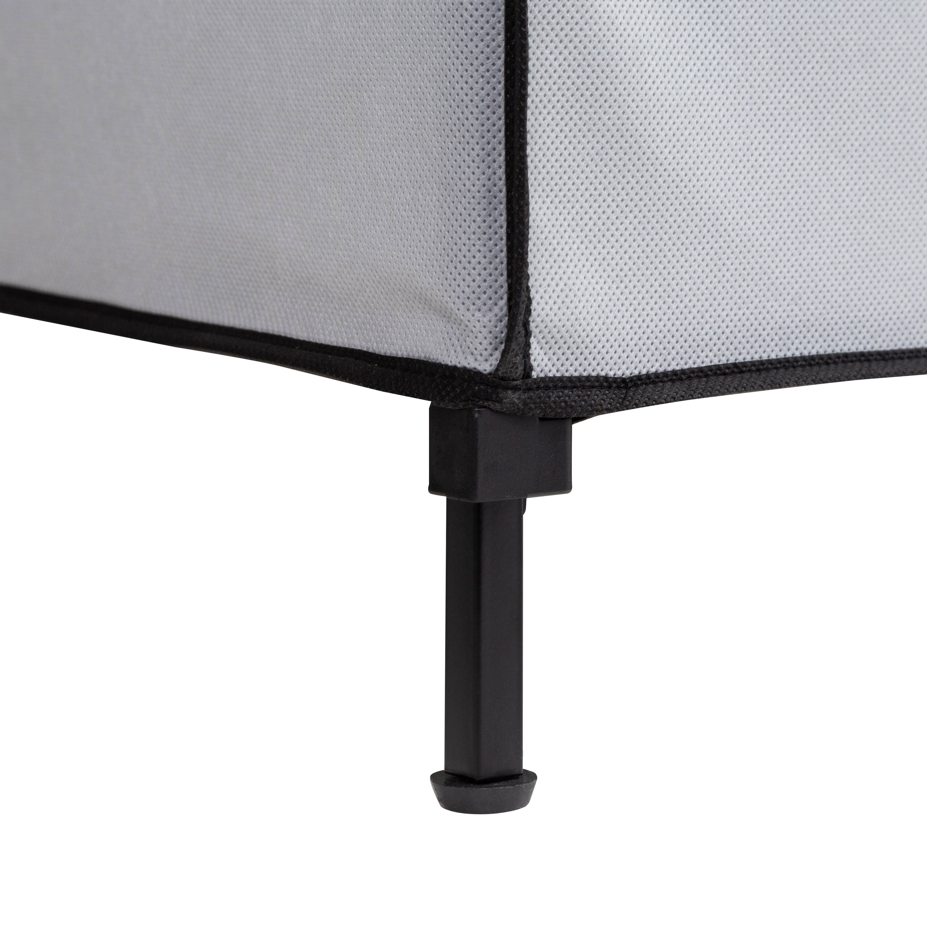 Honey Can Do 60" Gray Wide Double Door Portable Wardrobe Closet