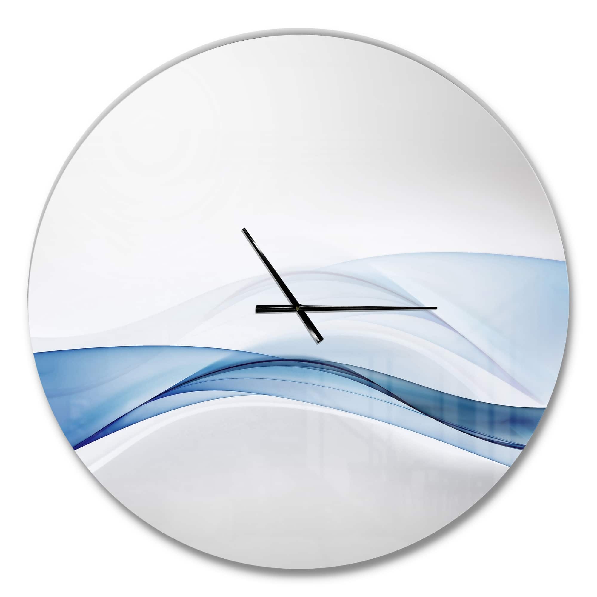Designart '3D Wave Of Water Splash Modern Wall Clock