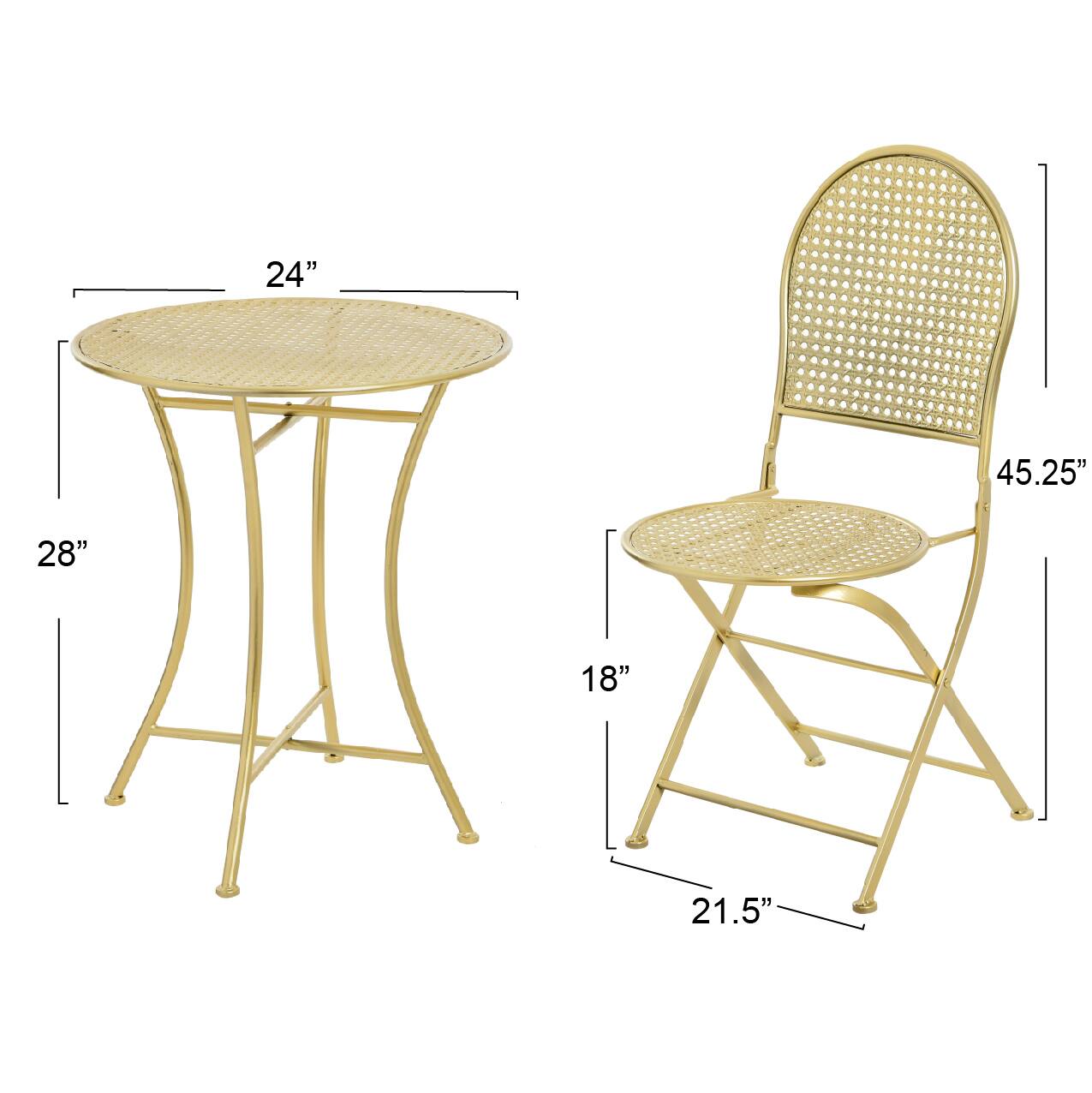 Hello Honey® Metal Cane Outdoor Bistro Patio Set