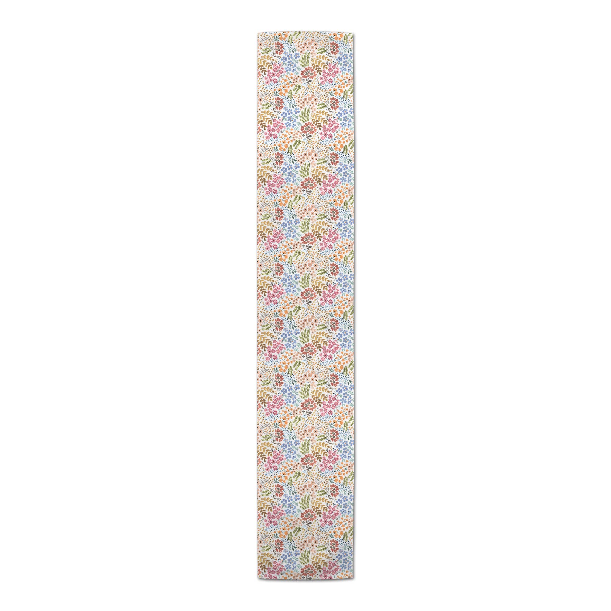 Bright Multi Floral 16" x 72" Cotton Twill Runner