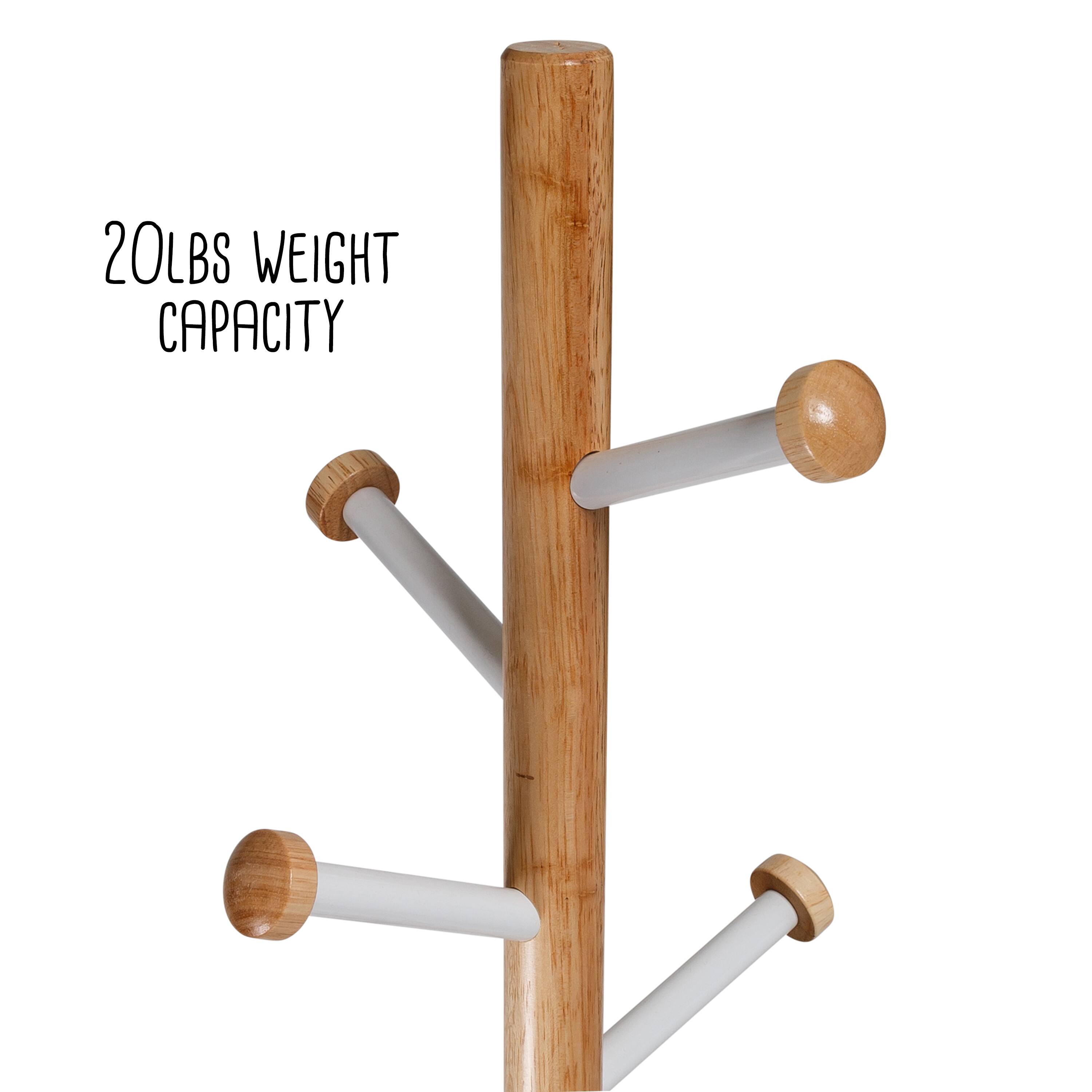 Honey Can Do 69.3" White Freestanding Corner Coat Rack