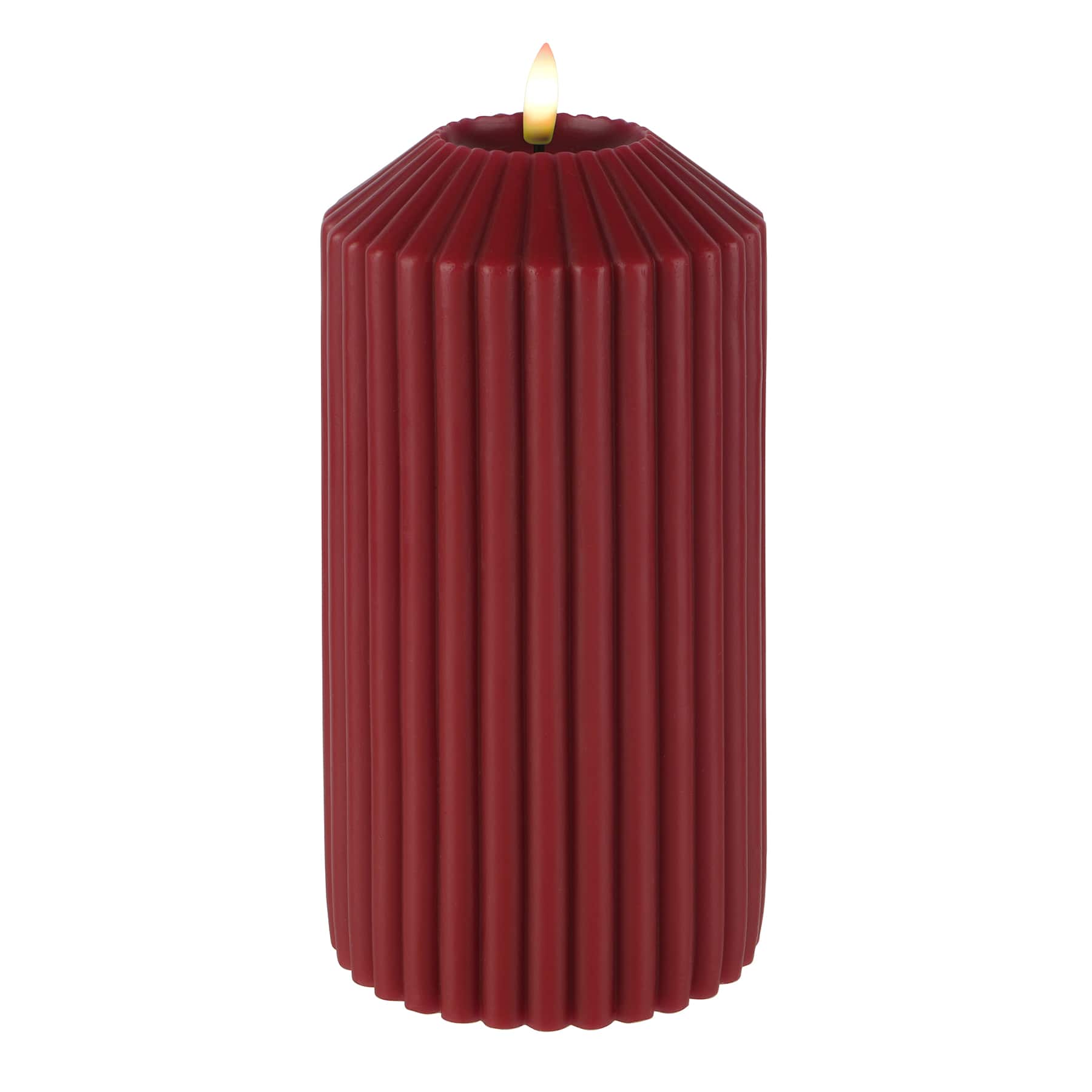 8&#x22; Ribbed Wax LED Pillar Candle by Ashland&#xAE;