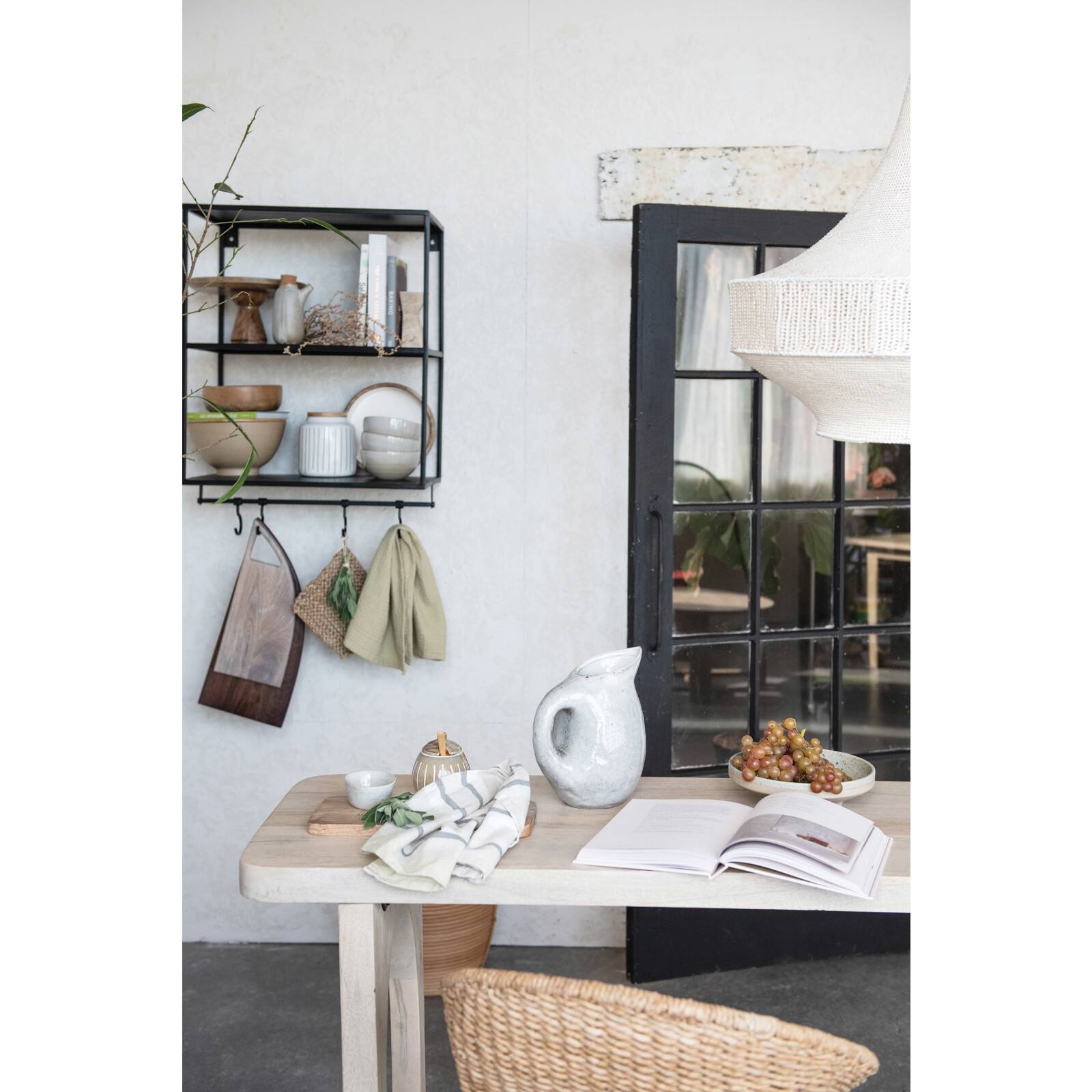 Hello Honey® Mango Wood Bowl with White Enameled Interior Set