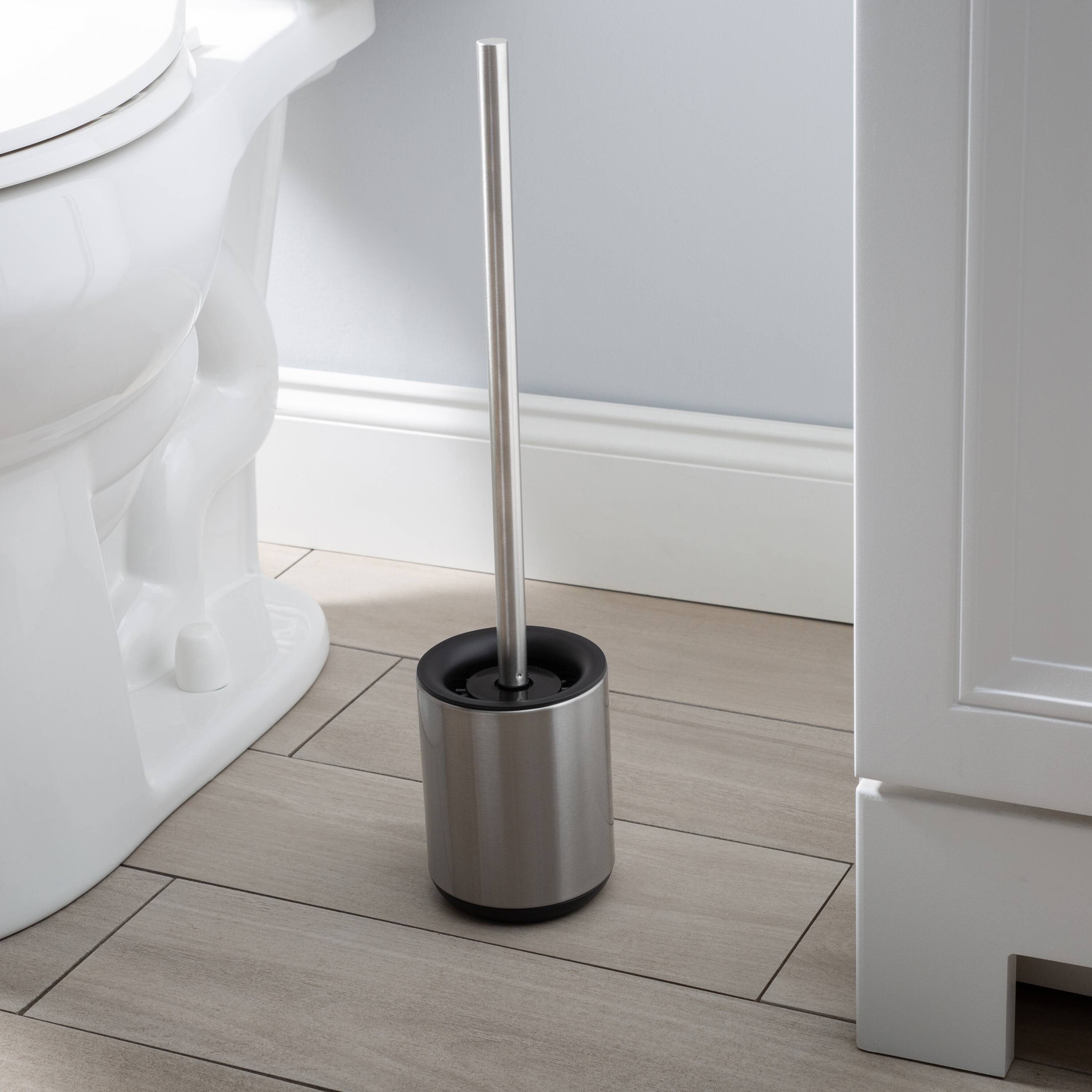 Bath Bliss Toilet Brush &#x26; Holder In Stainless Steel