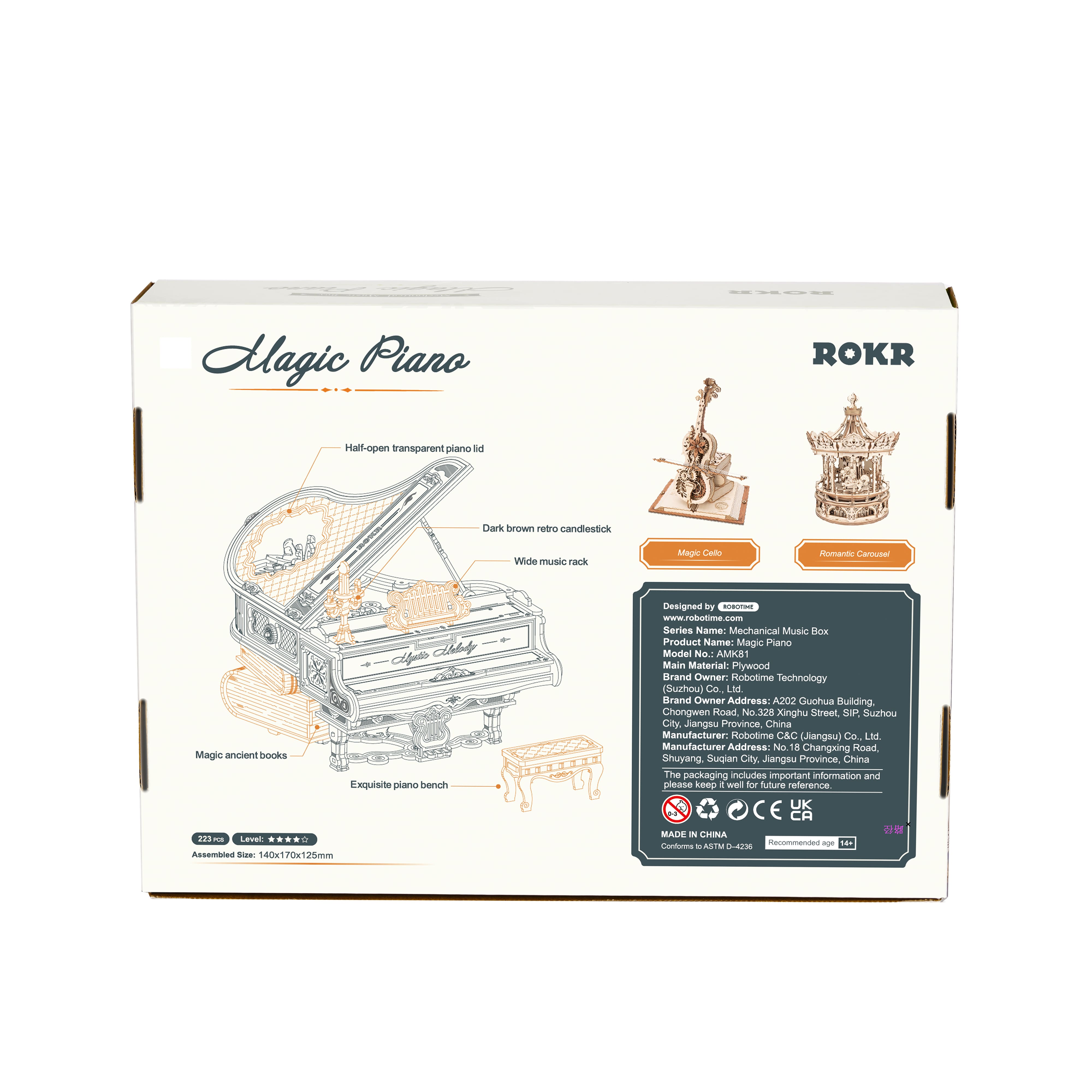 Robotime&#xAE; Rokr&#xAE; Magic Piano Music Box Puzzle Kit