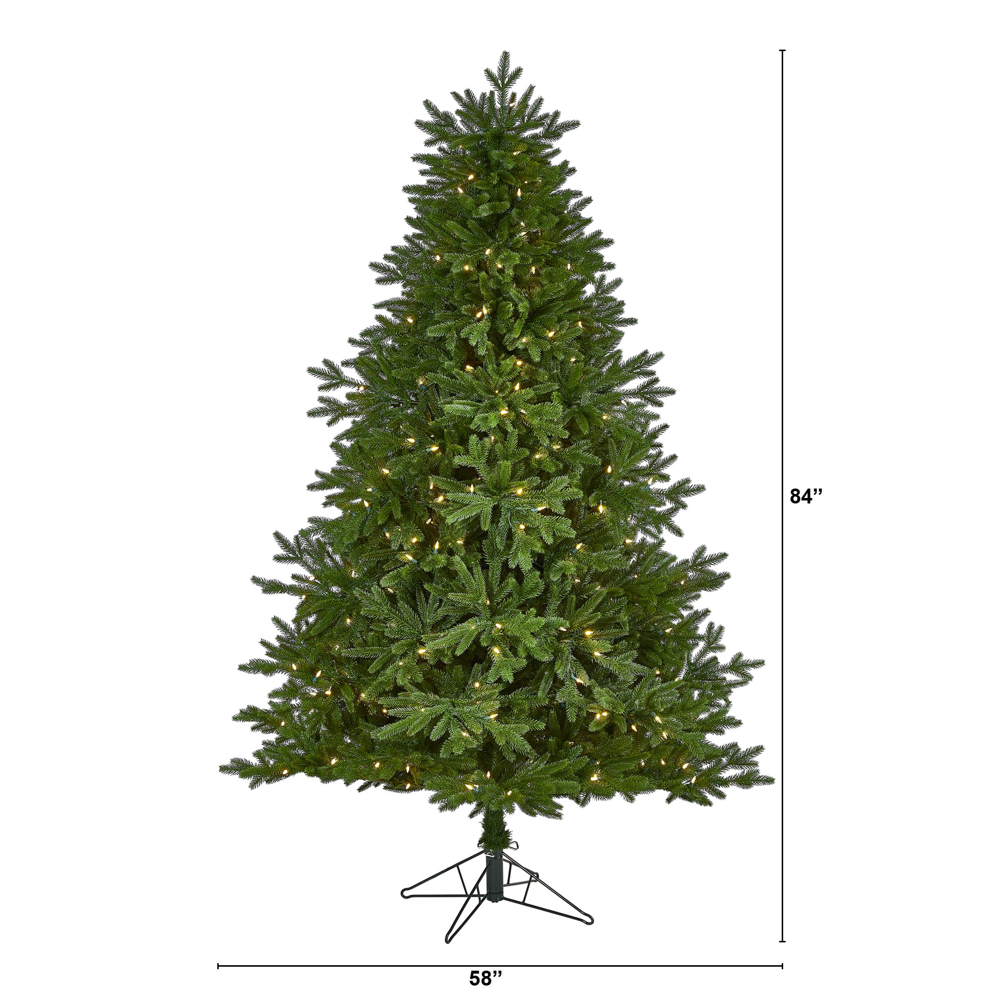 7ft. Pre-Lit Nova Scotia Fir Real Touch Artificial Christmas Tree, Warm White LED Lights