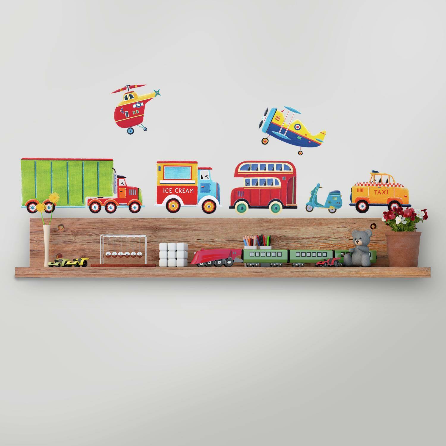 RoomMates Transportation Peel & Stick Wall Decals