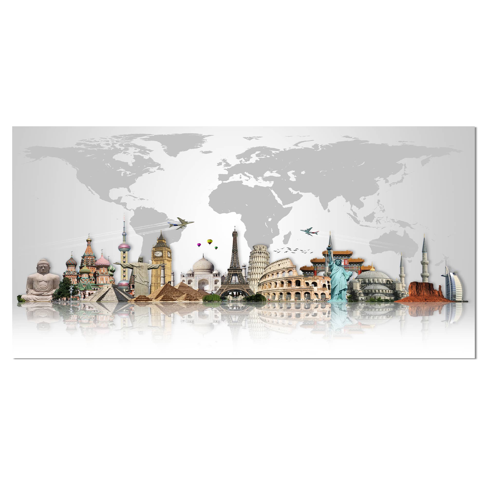 Designart - Famous Monuments Across World - Canvas Art Print