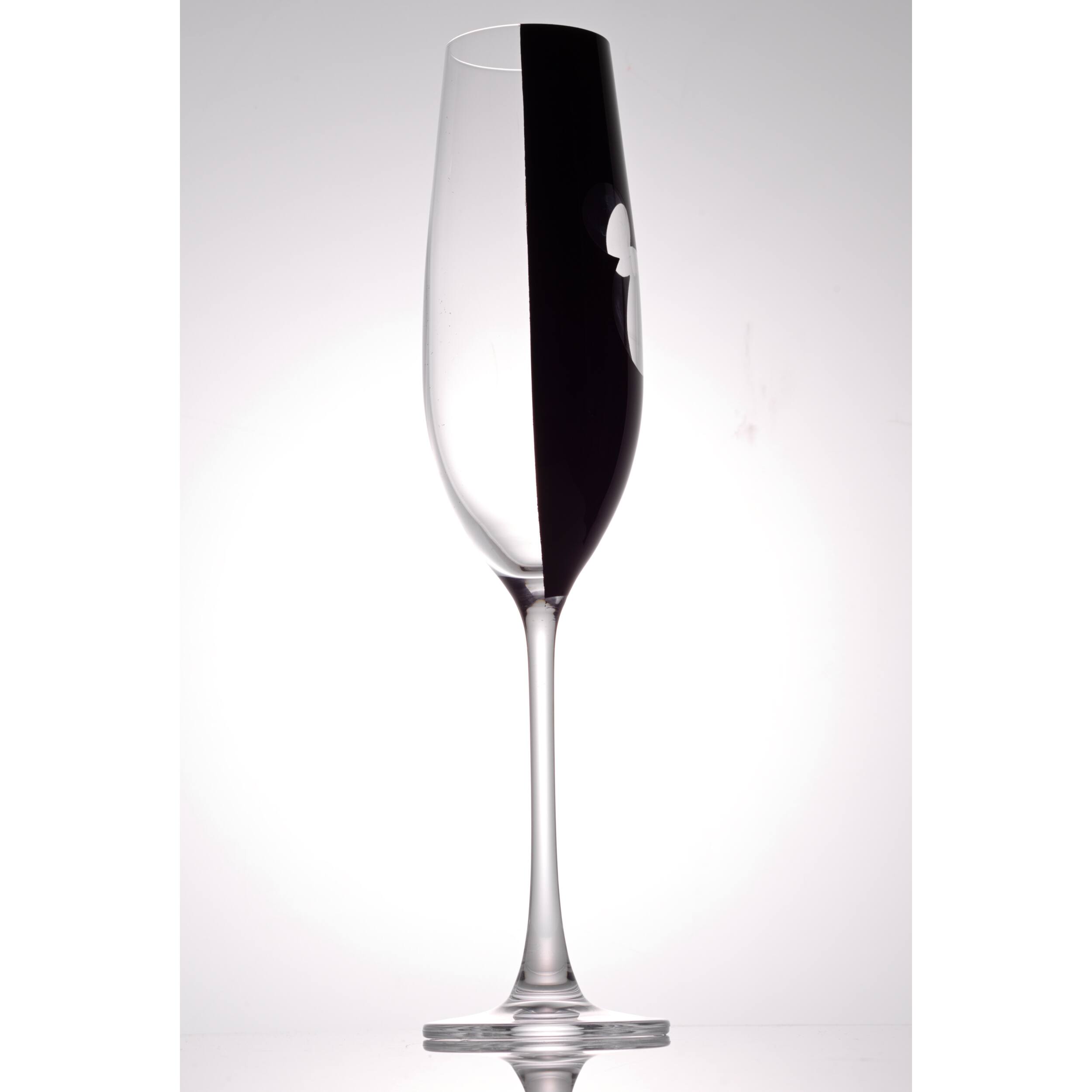 JoyJolt&#xAE; Disney&#xAE; 9oz. Luxury Mickey Mouse Crystal Stemmed Champagne Flute Glass, 2ct.