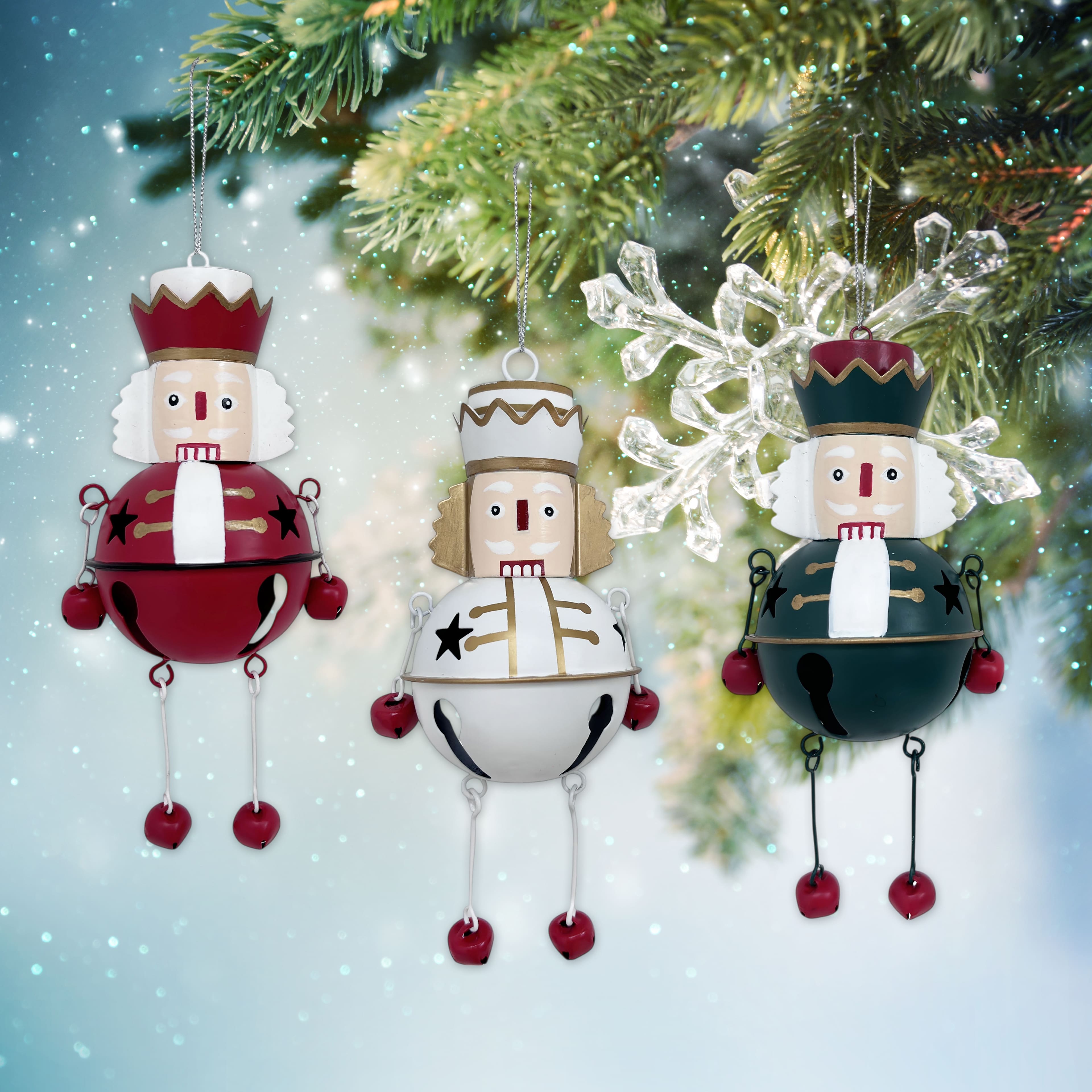 Assorted 6.75&#x22; Metal Bell Nutcracker Ornament by Ashland&#xAE;, 1pc.