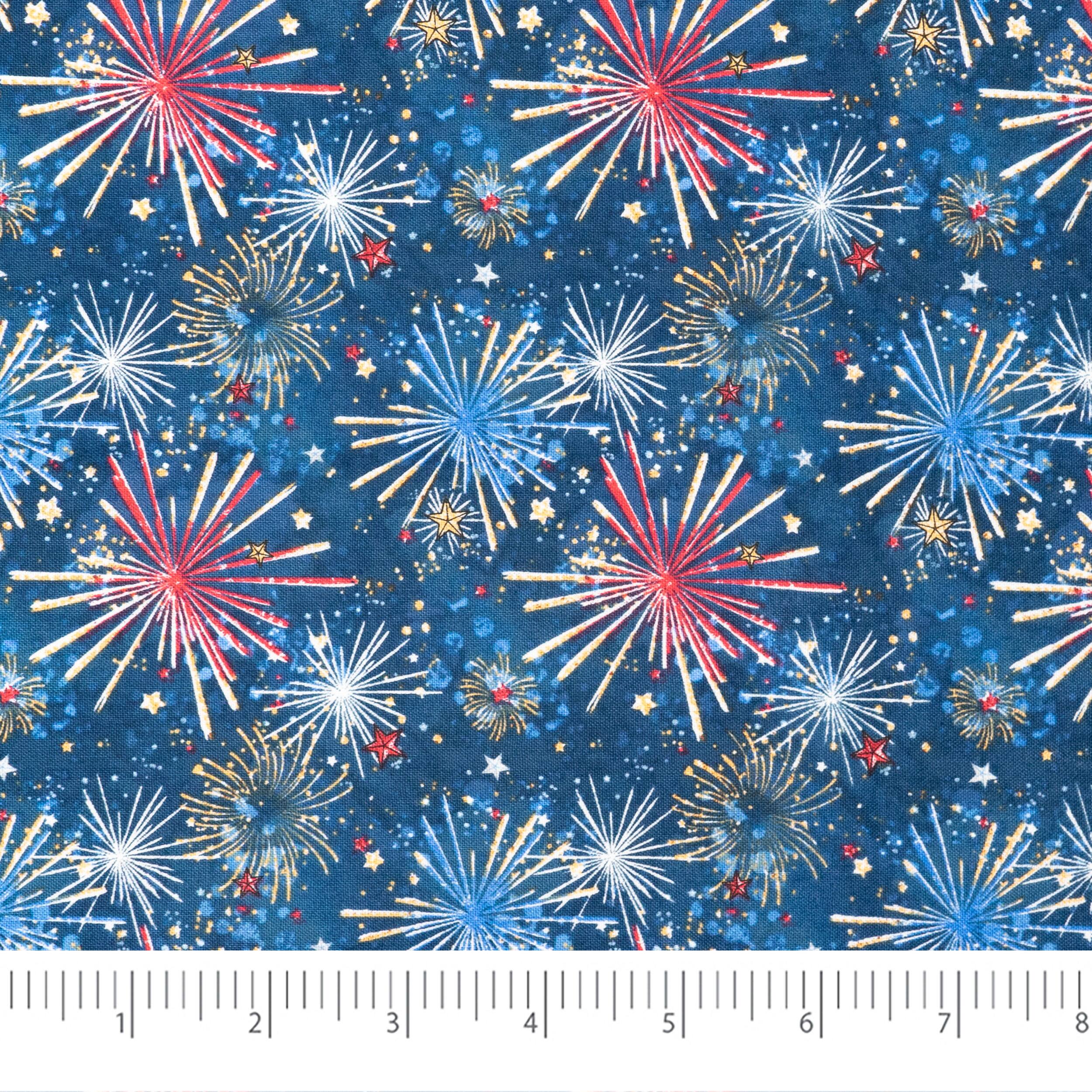 SINGER Firework Bursts Cotton Fabric