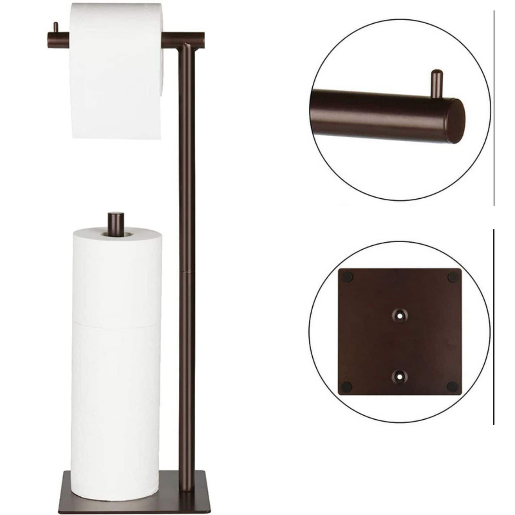 NEX™ 21" Brown Freestanding Industrial Toilet Paper Holder
