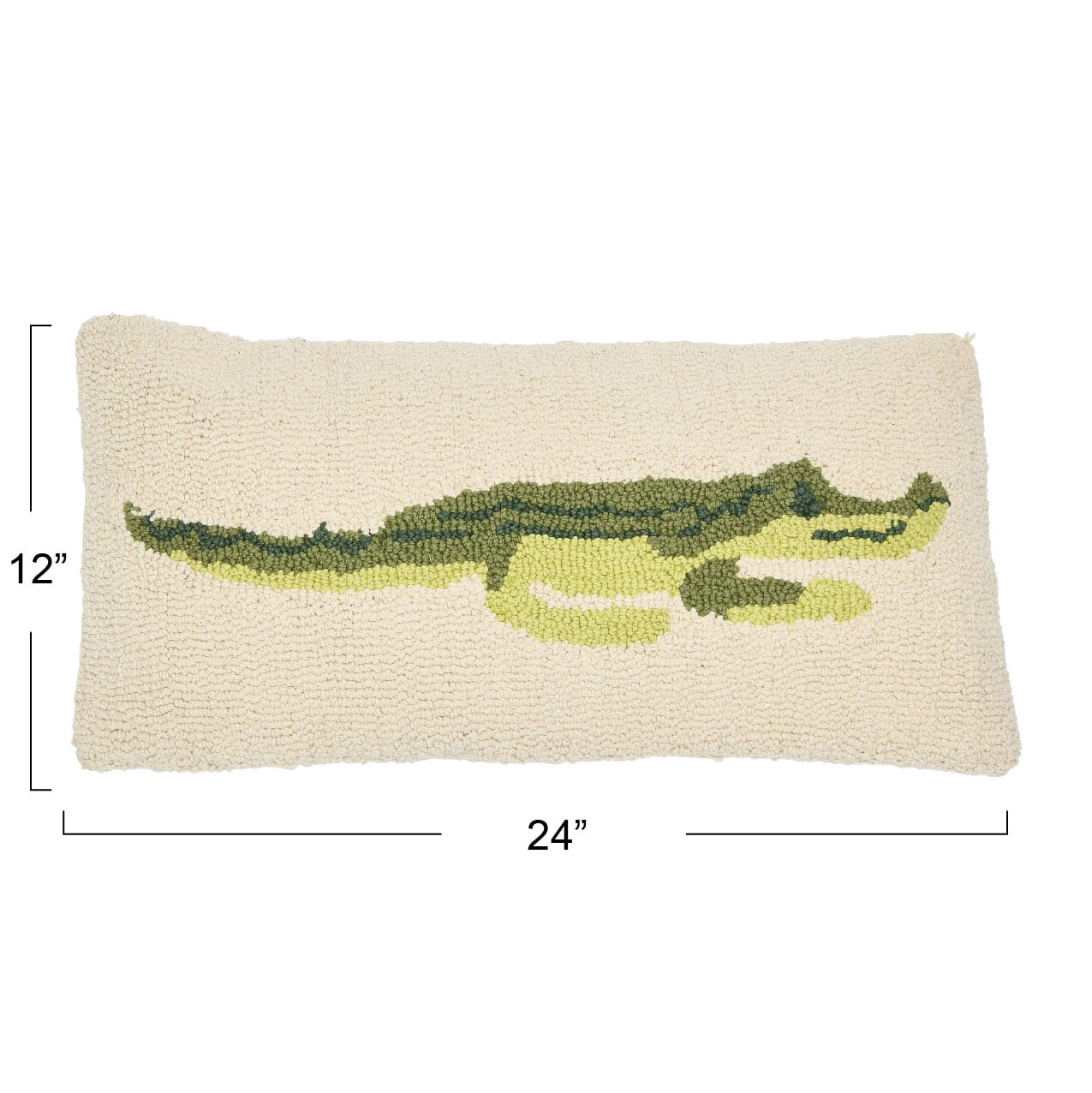 Hello Honey® Alligator Punch Hook Cotton Pillow