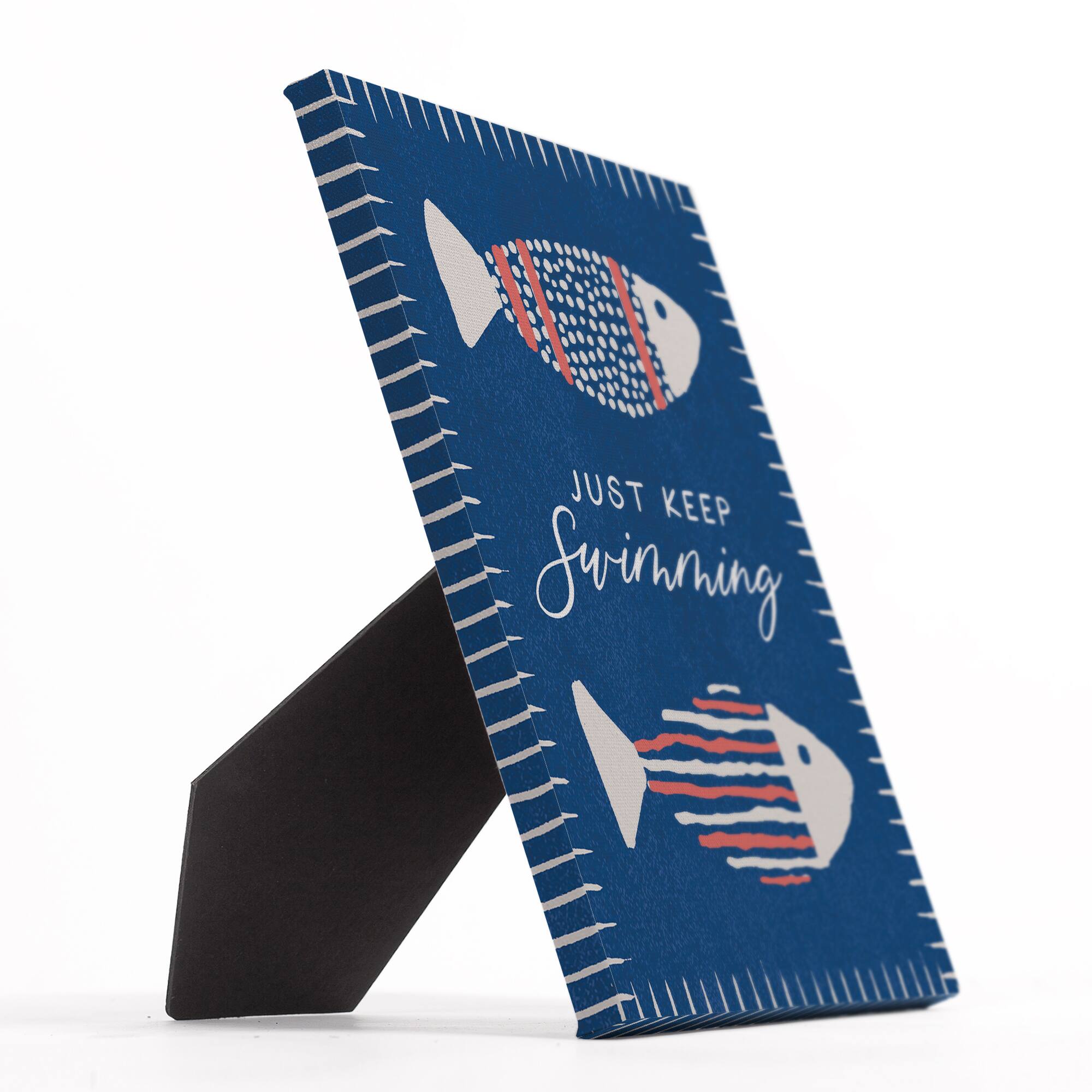 Just Keep Swimming Tabletop Canvas Accent