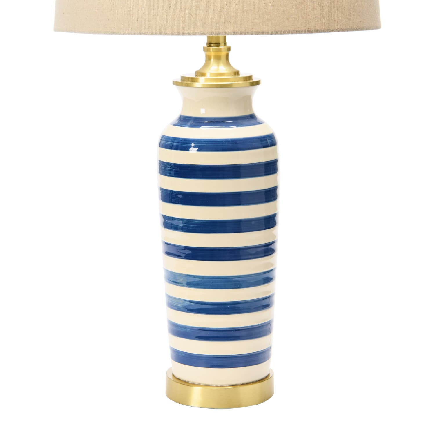 2ft. Striped Ceramic &#x26; Metal Desk Lamp