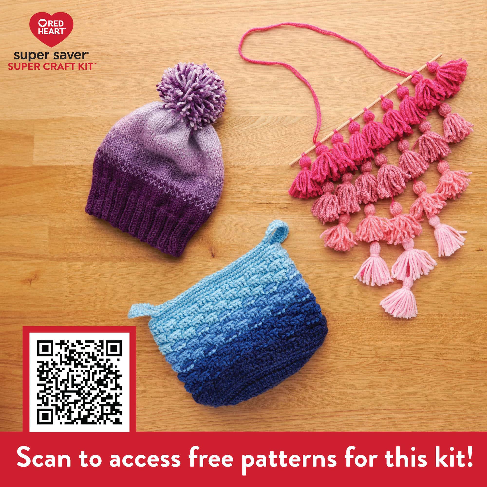 Red Heart® Super Saver® 12 Skein Super Craft Yarn Kit