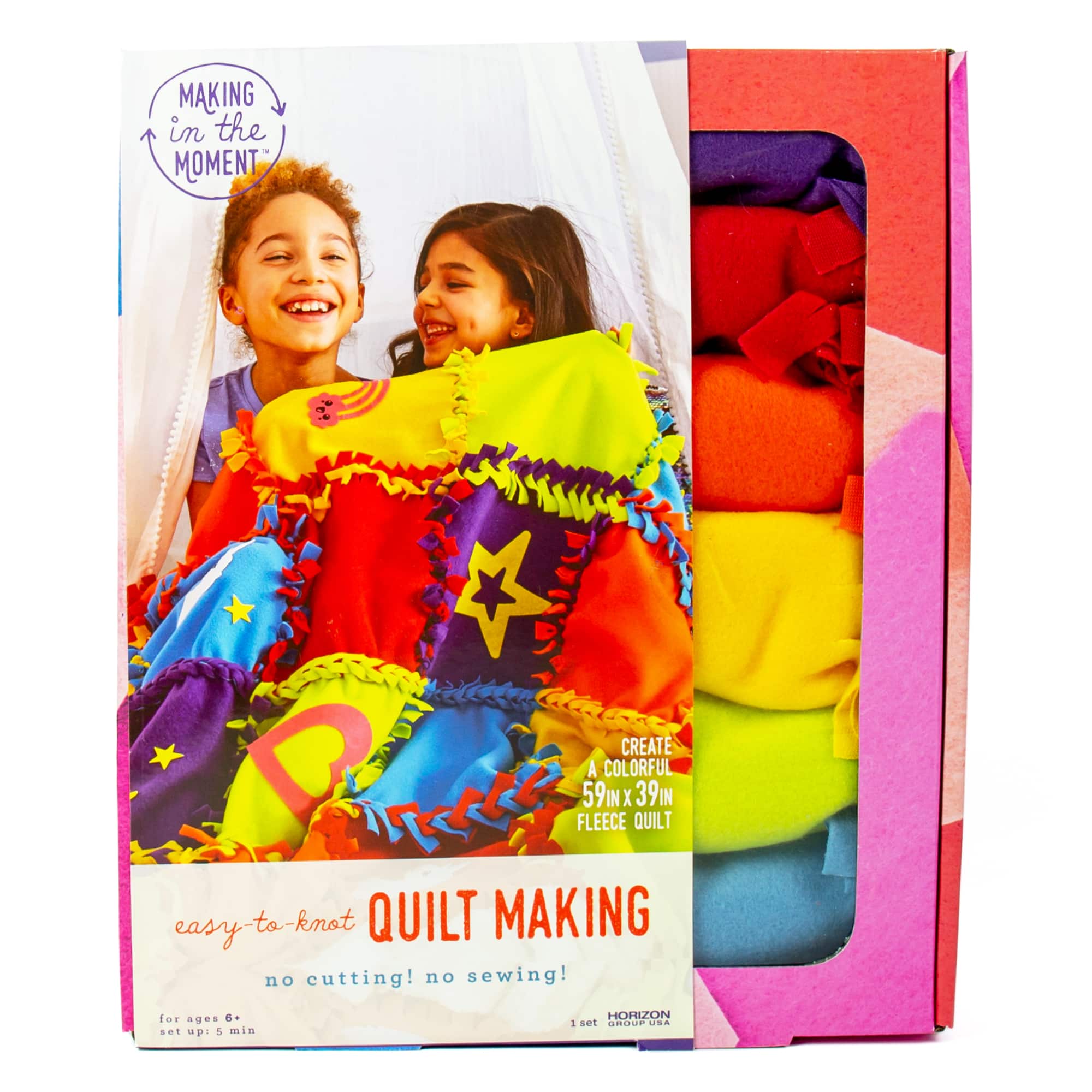 Made By Me Easy-to-Knot Quilt Making Kit