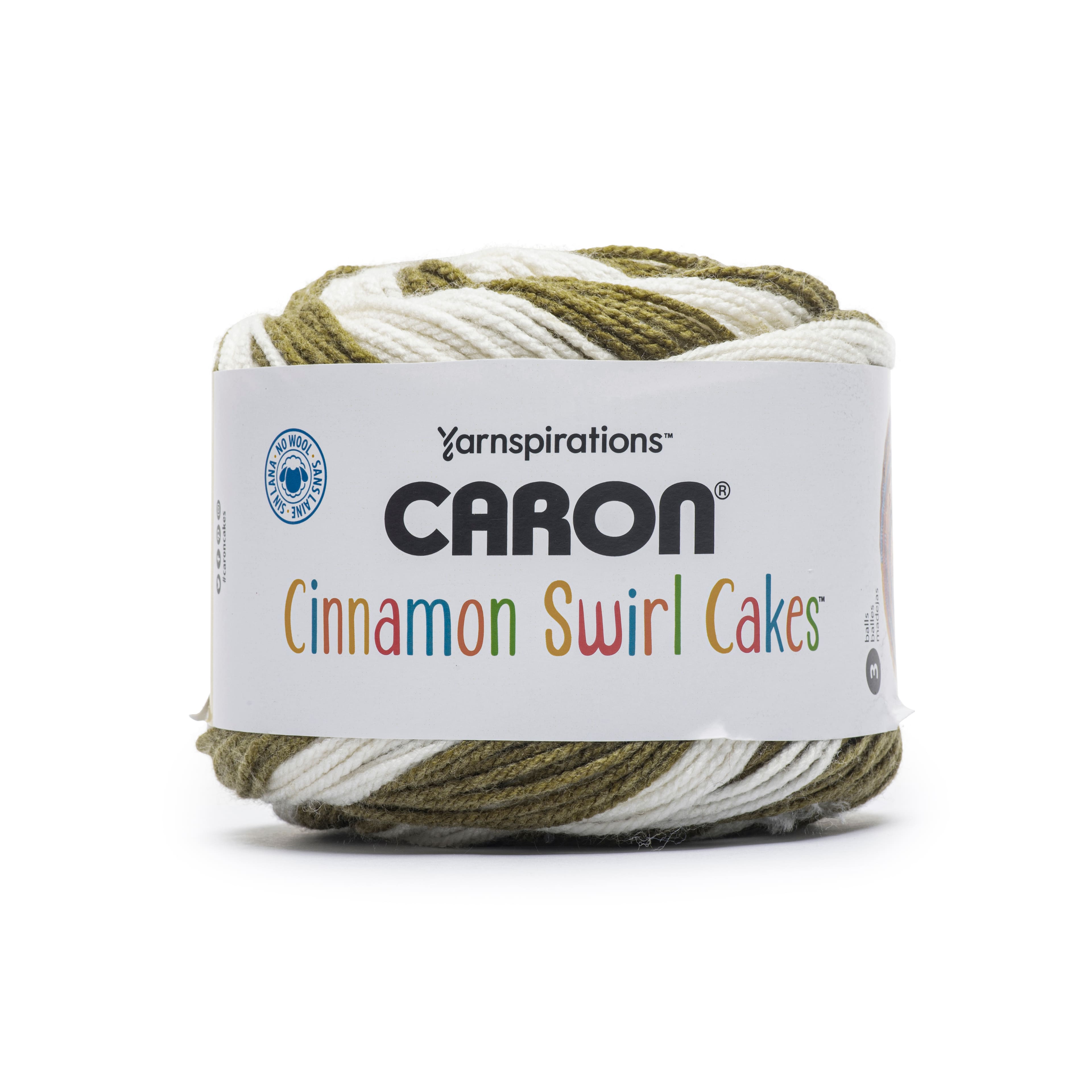 One 8 oz Skein Caron Cinnamon Swirl Cakes Yarn ~ 407 yds. Various