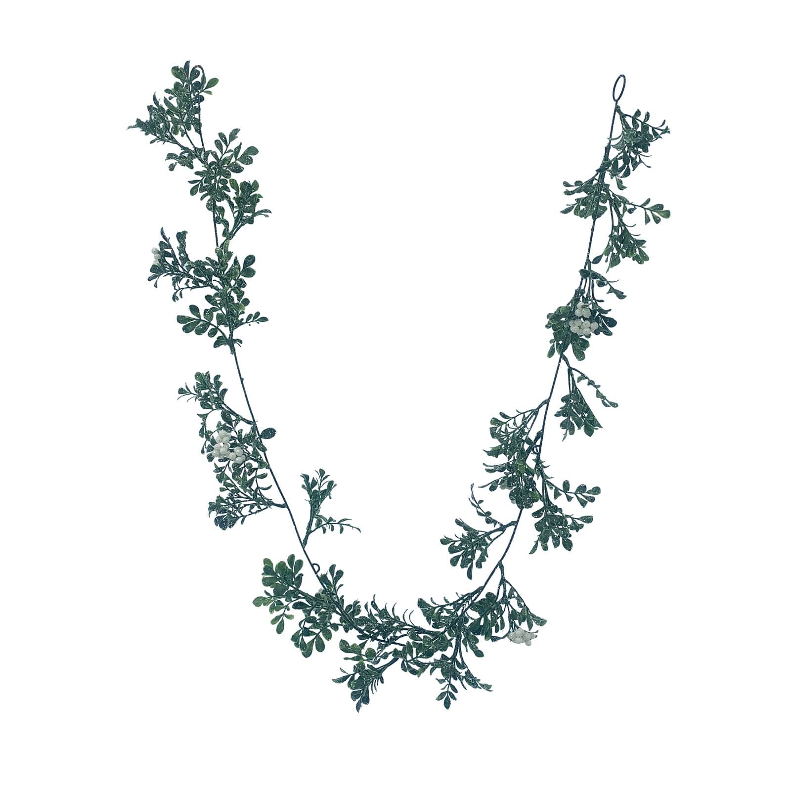 5ft. Icy Mistletoe &#x26; White Berry Coiled Garland by Ashland&#xAE;